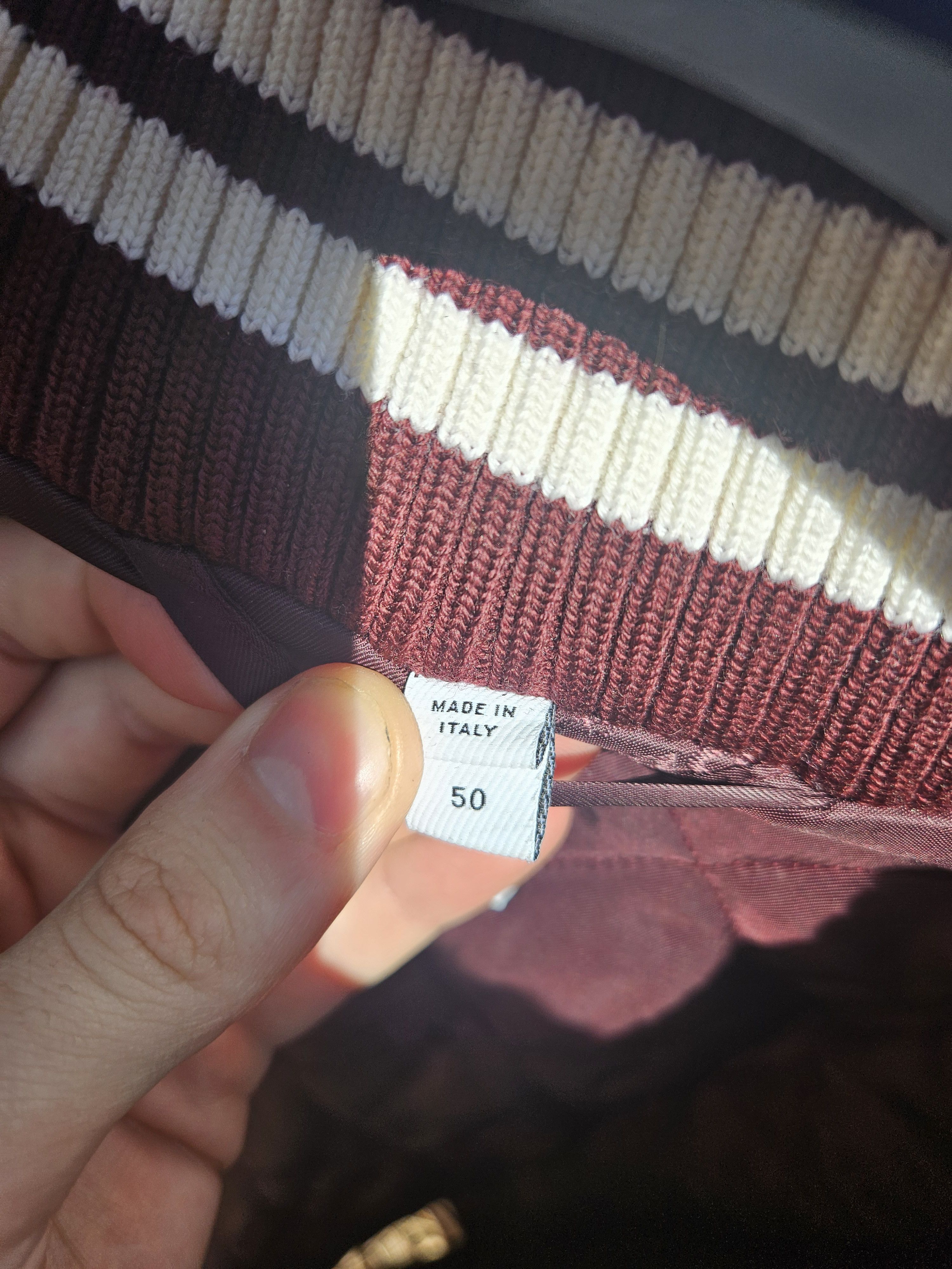 Burberry Burberry Maroon Leather Teddy Bomber Jacket Size US M / EU 48-50 / 2 - 8 Thumbnail