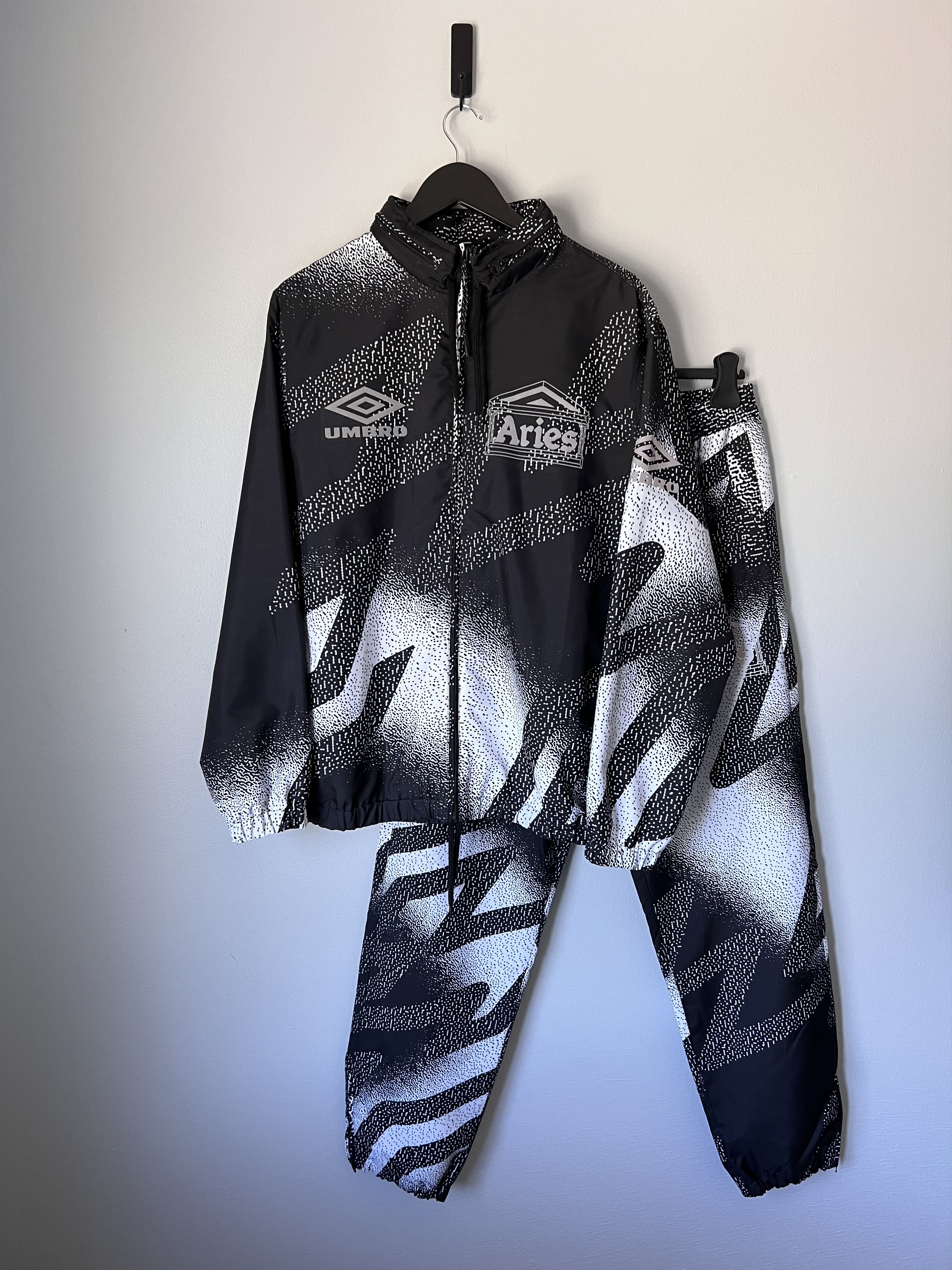 Aries Umbro Training Track Suit in Black White