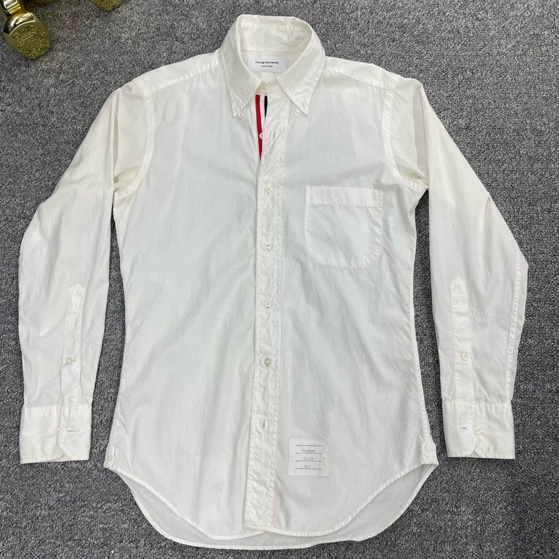 Thom Browne Thom Browne White Long Sleeve Shirt-dmc Size US XS / EU 42 / 0 - 1 Thumbnail