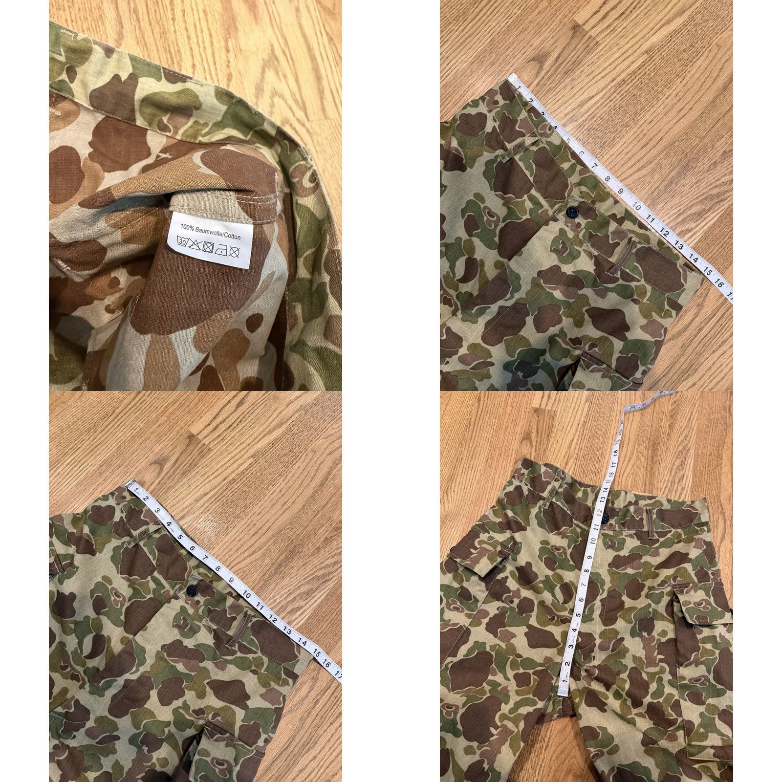 Vintage VINTAGE Army Camo Frogskin Pants Small 30x31 Unbranded Twill Cargo Military Reproduction Men's Pants Size US 29 - 9 Thumbnail