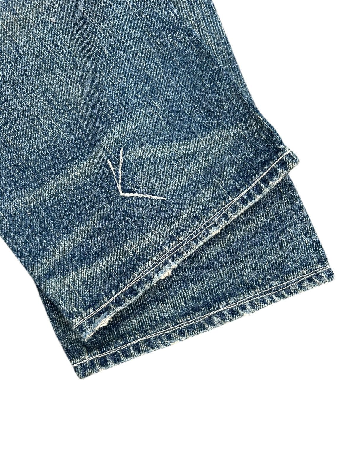 Kapital BONDS AND PEACE BUCKLE BACK JAPANESE DISTRESSED DENIM JEANS Size US 32 / EU 48 - 15 Thumbnail