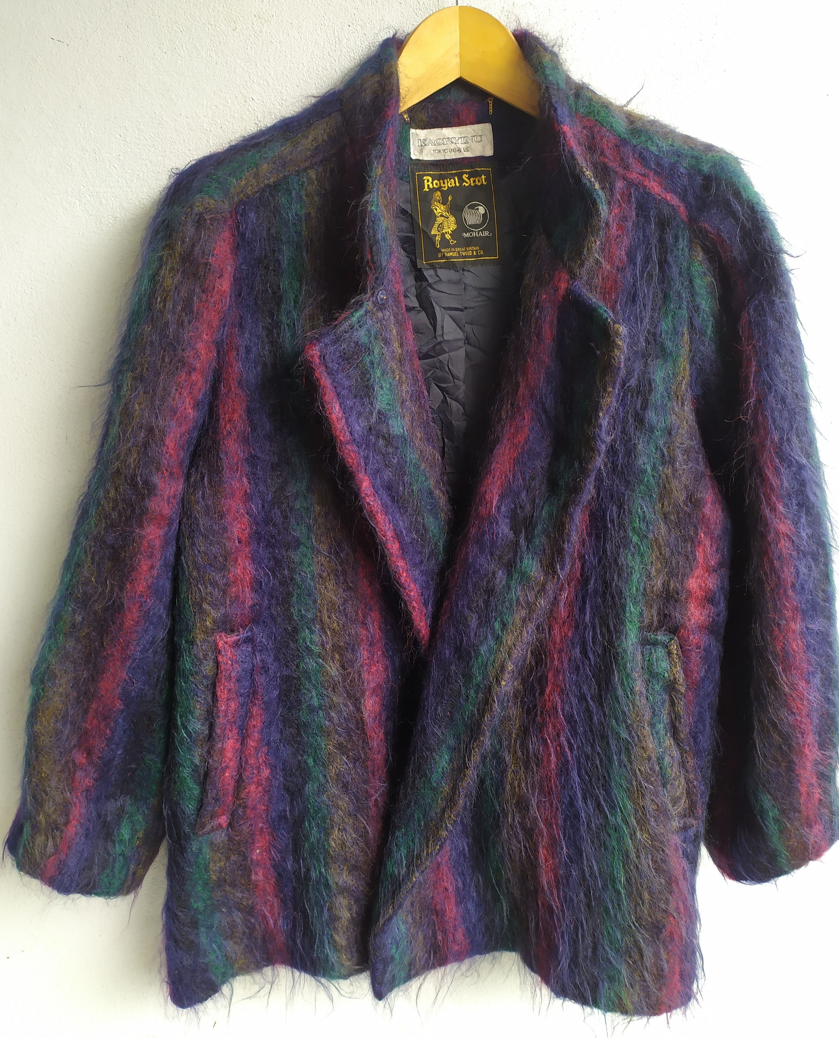 Designer × Vintage Royal Scot Mohair By Samuel Tweed For Kaoryinu Tokyo Coat Size US L / EU 52-54 / 3 - 1 Thumbnail