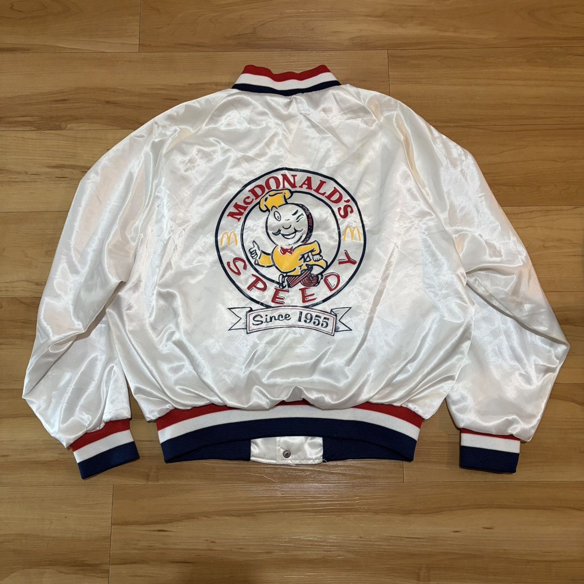 Vintage Vintage 80s mcdonald's speedee stadium jacket Size US M / EU 48-50 / 2 - 1 Thumbnail