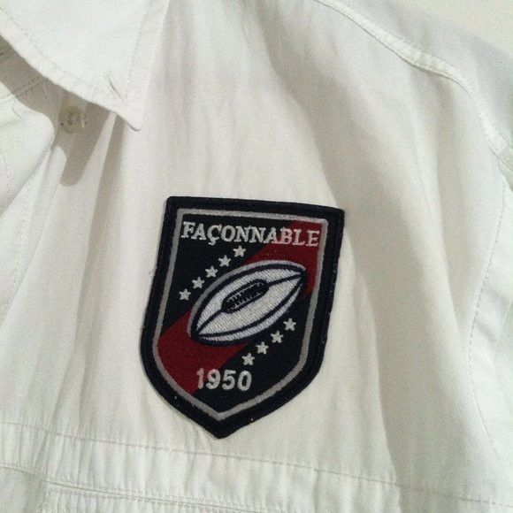 Faconnable FACONNABLE MENS WHITE COTTON CASUAL SHIRT SIZE: XL Size US XL / EU 56 / 4 - 7 Thumbnail