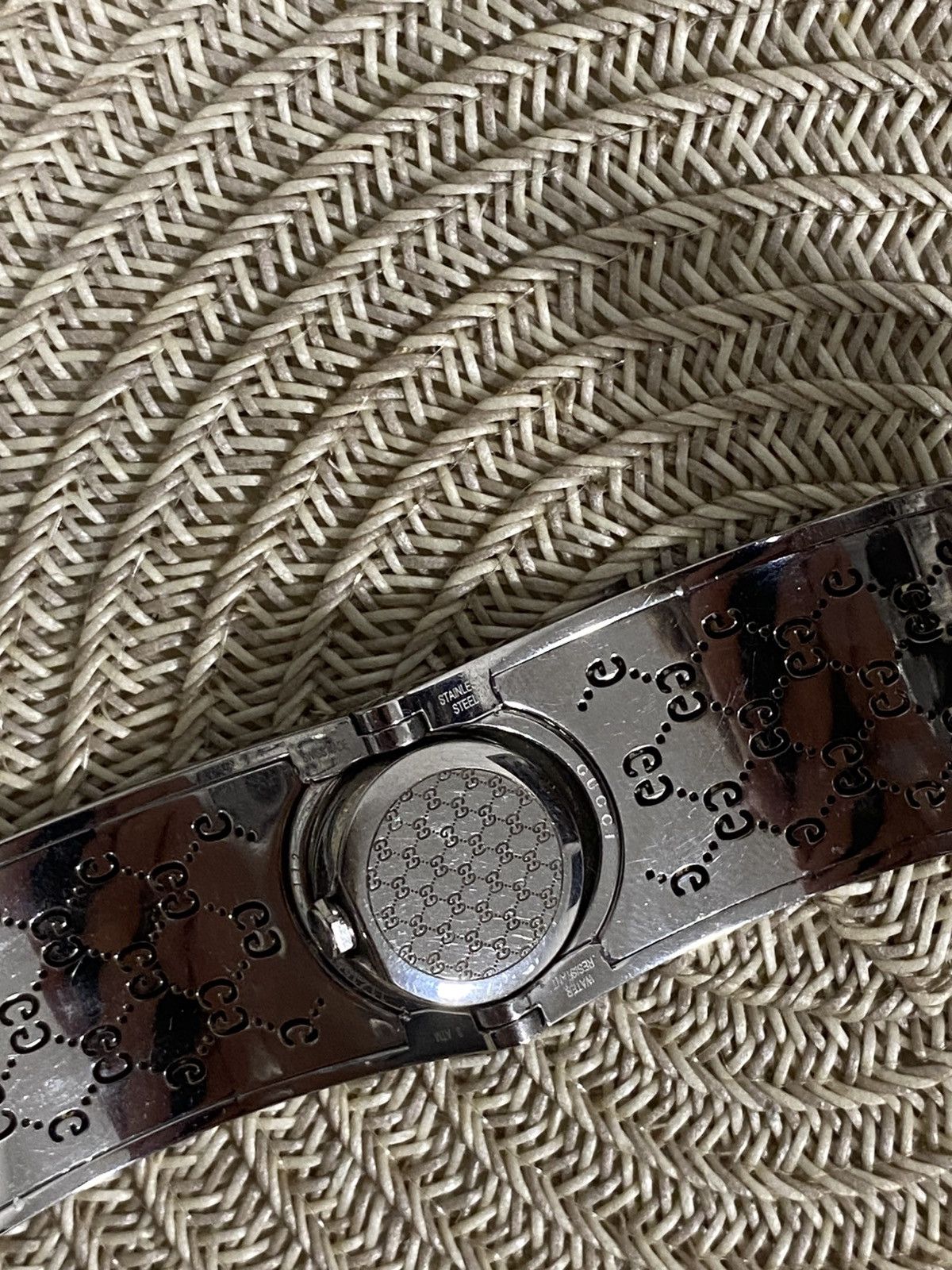 Gucci Vintage Gucci Twirl Watch Reversible Bangle Cuff GG Monogram Size ONE SIZE - 10 Thumbnail