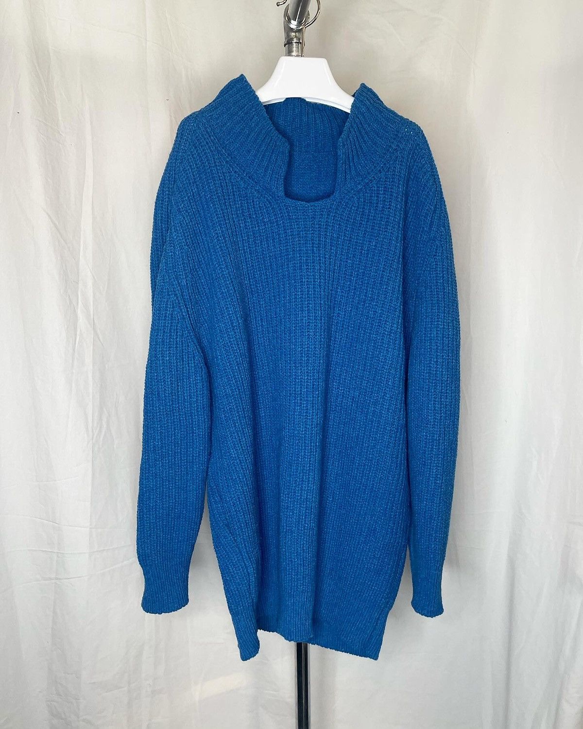 image of Judy Turner Oversized Polo Sweater in Blue, Men's (Size XL)