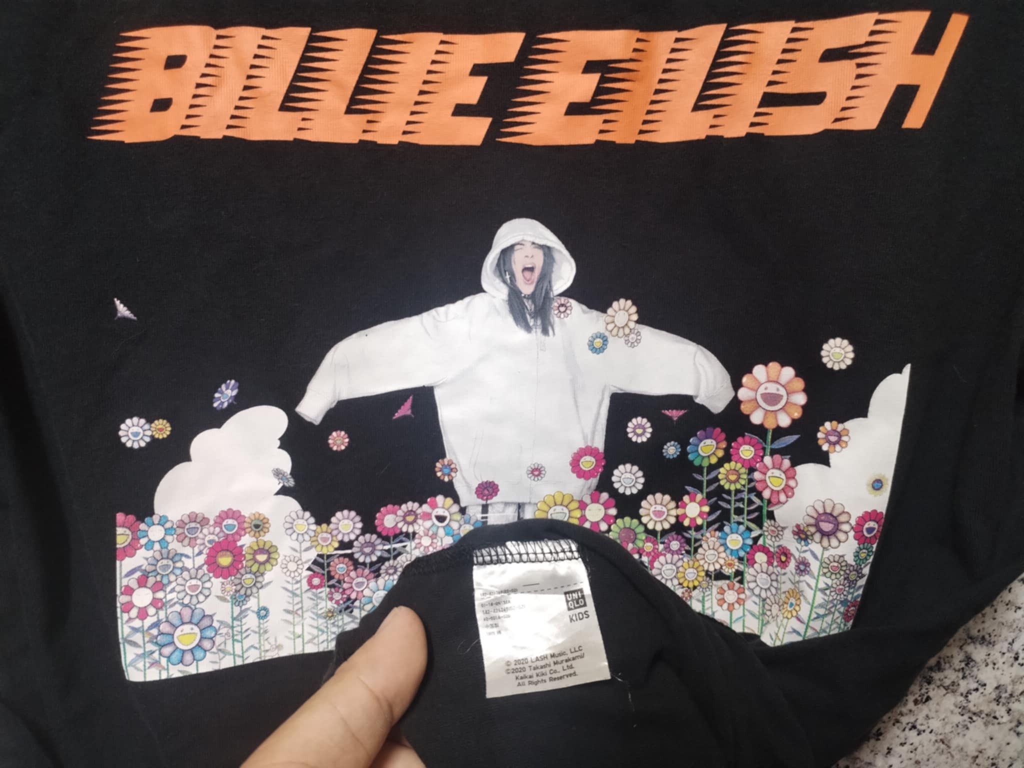 Billie Eilish × Takashi Murakami × Uniqlo BILLIE EILISH TAKASHI MURAKAMI BLACK T-SHIRT Size US S / EU 44-46 / 1 - 5 Thumbnail