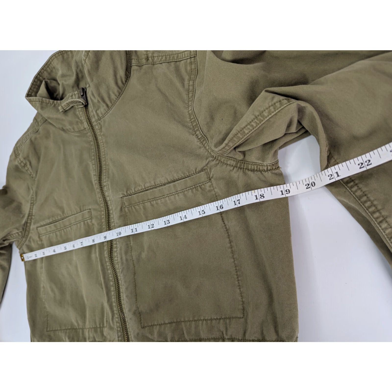 J.Crew J.CREW Jacket Army Green Cotton Fatigues Short Sleeve Zip Pockets Women Size S Casual Workwear Fall Spring Summer Winter Utility Size S / US 4 / IT 40 - 6 Thumbnail