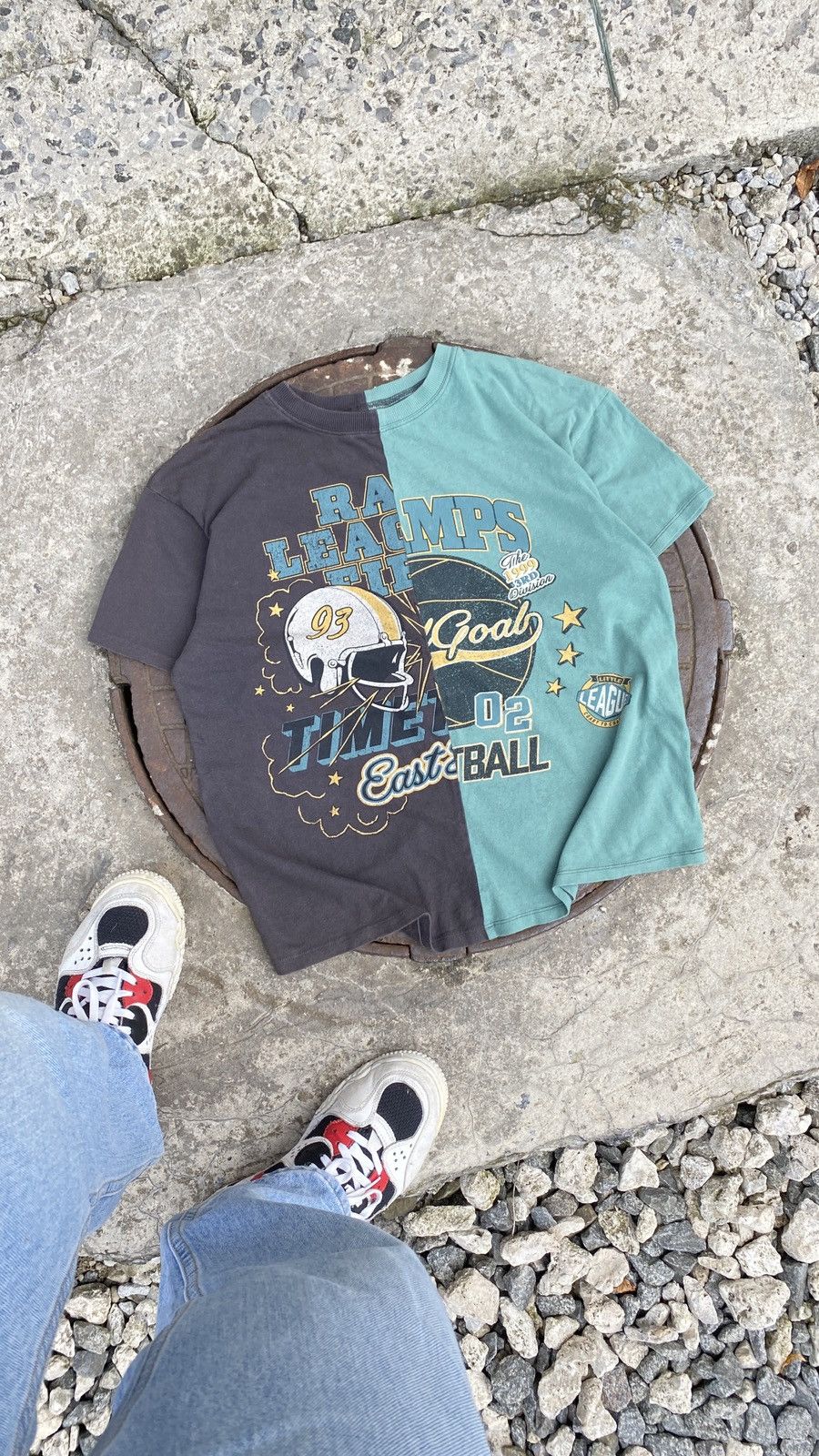 Vintage Vintage Varsity Football Baseball Cropped T Shirt Size US S / EU 44-46 / 1 - 1 Thumbnail