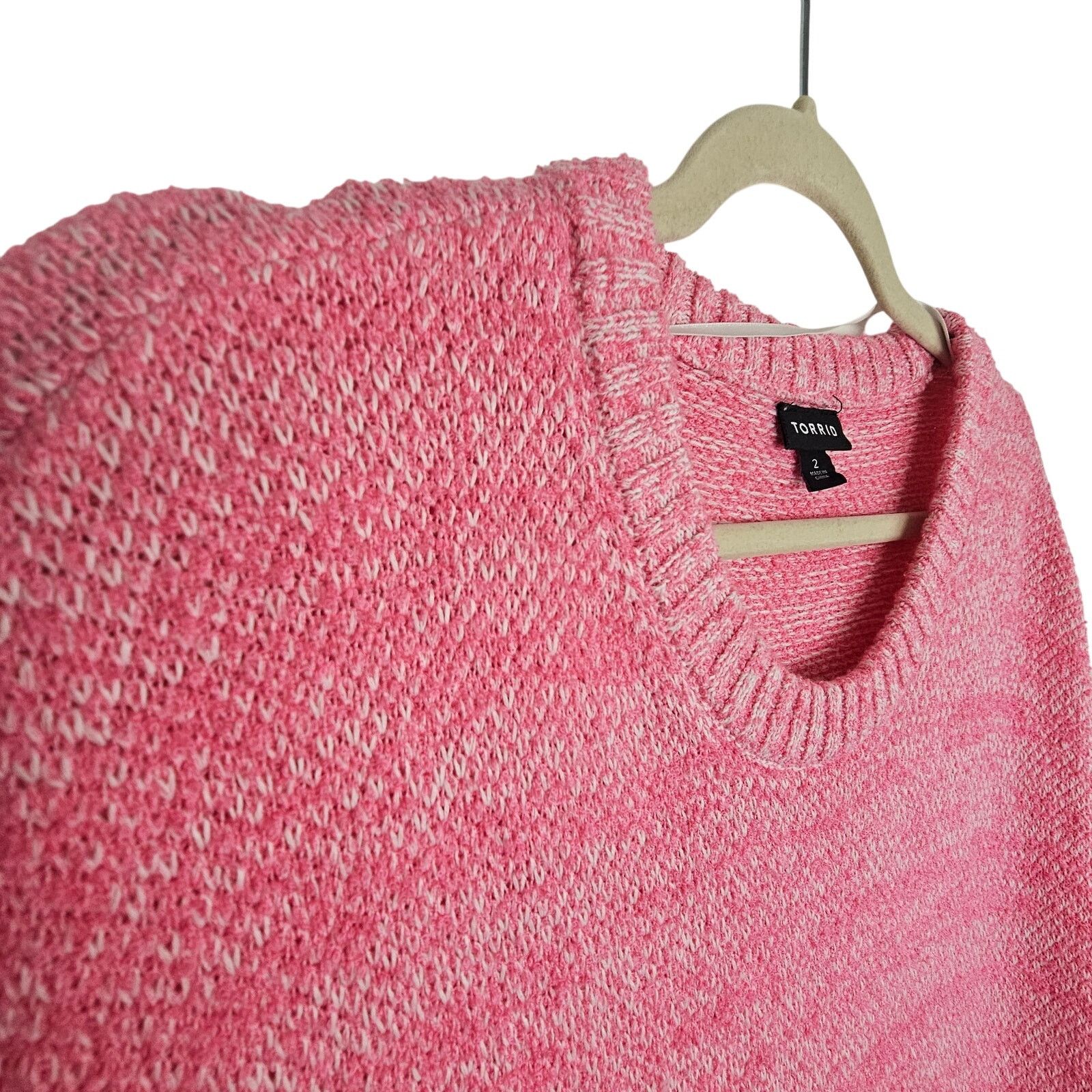 Corridor Torrid Sweater Pink Pullover Sweater Drop Shoulder Pink 2X Size XXL / US 16-18 / IT 52-54 - 7 Thumbnail