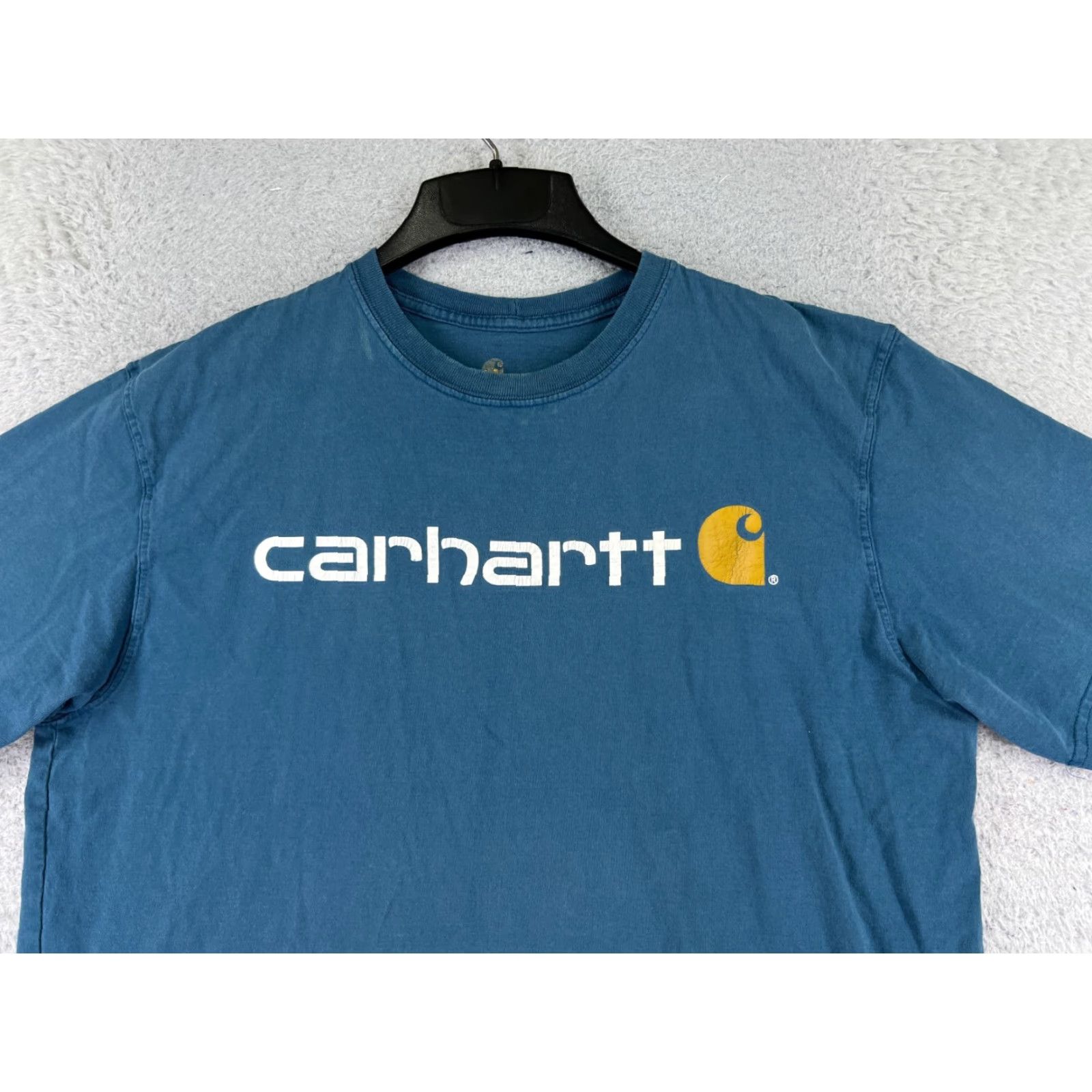 Carhartt VINTAGE Carhartt Shirt Men L Blue Short Sleeve Crew Neck Cotton Blend Logo Embroidered Work Modern 90s Mens Size US L / EU 52-54 / 3 - 4 Thumbnail