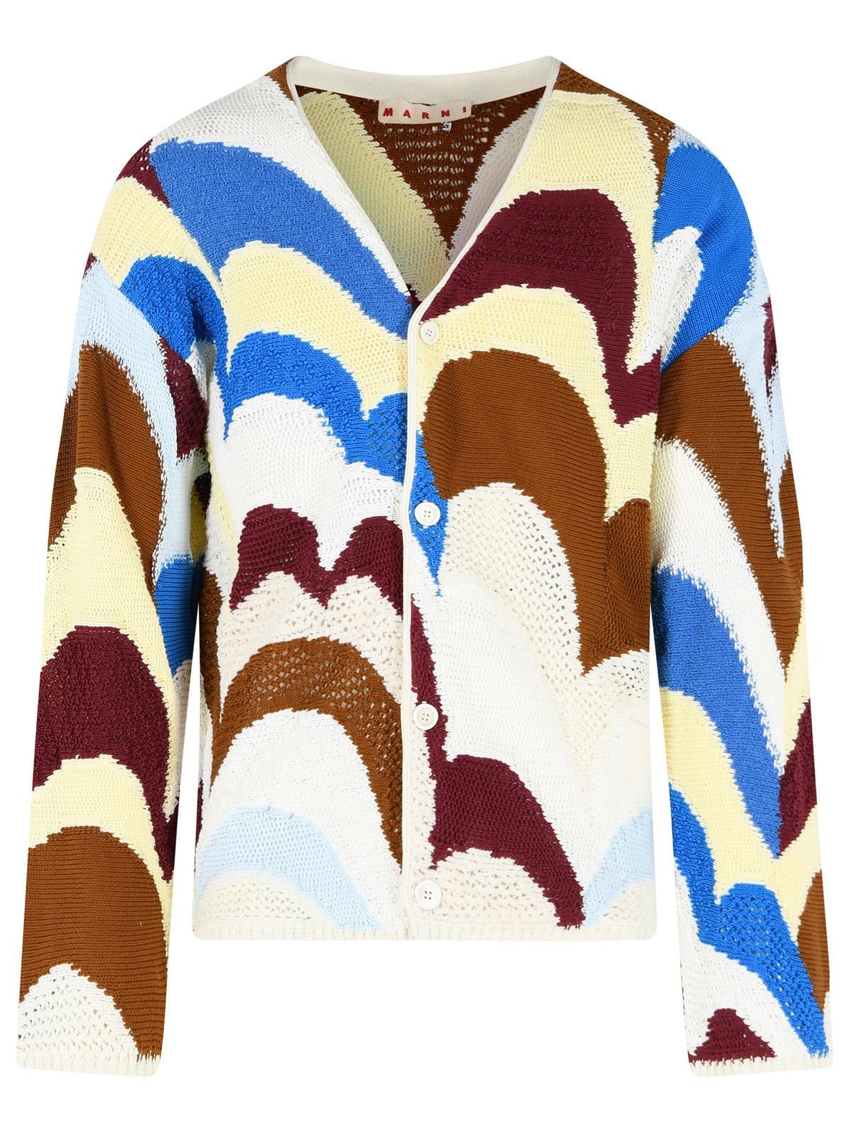 Marni MARNI Multicolor Cotton Cardigan Size US M / EU 48-50 / 2 - 1 Thumbnail
