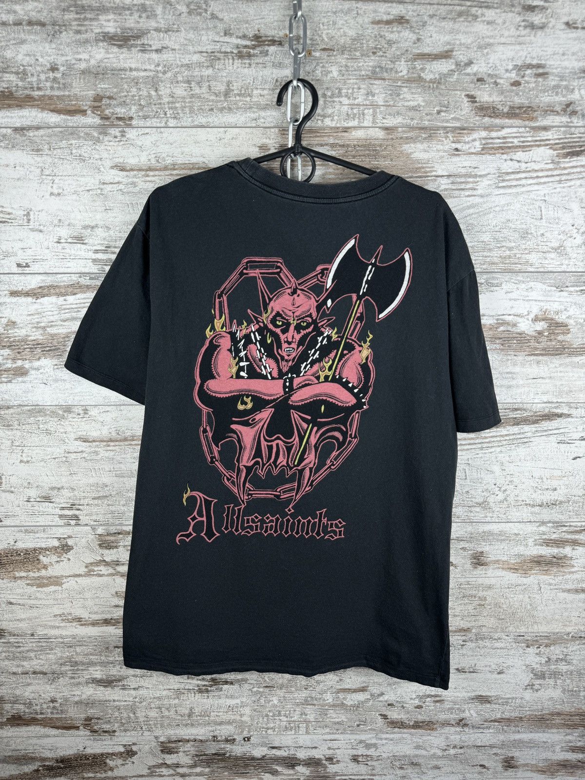 Allsaints Mens Vintage AllSaints Gatekeeper ss crew T-Shirt tee art Size US M / EU 48-50 / 2 - 12 Thumbnail