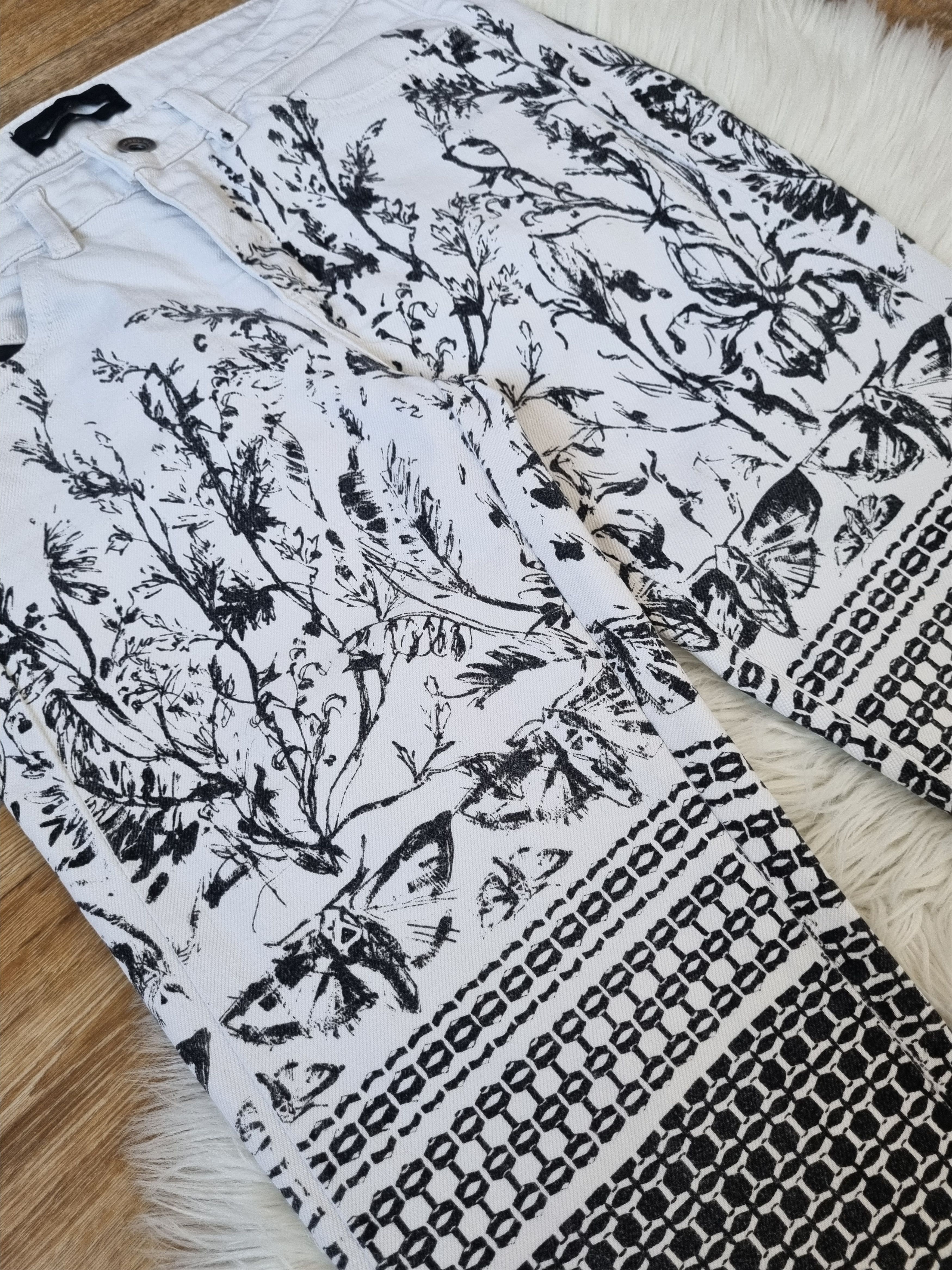 Diesel Black Gold Vintage Diesel Black Gold Butterfly Printed Womens Denim Size 27" / US 4 / IT 40 - 4 Thumbnail