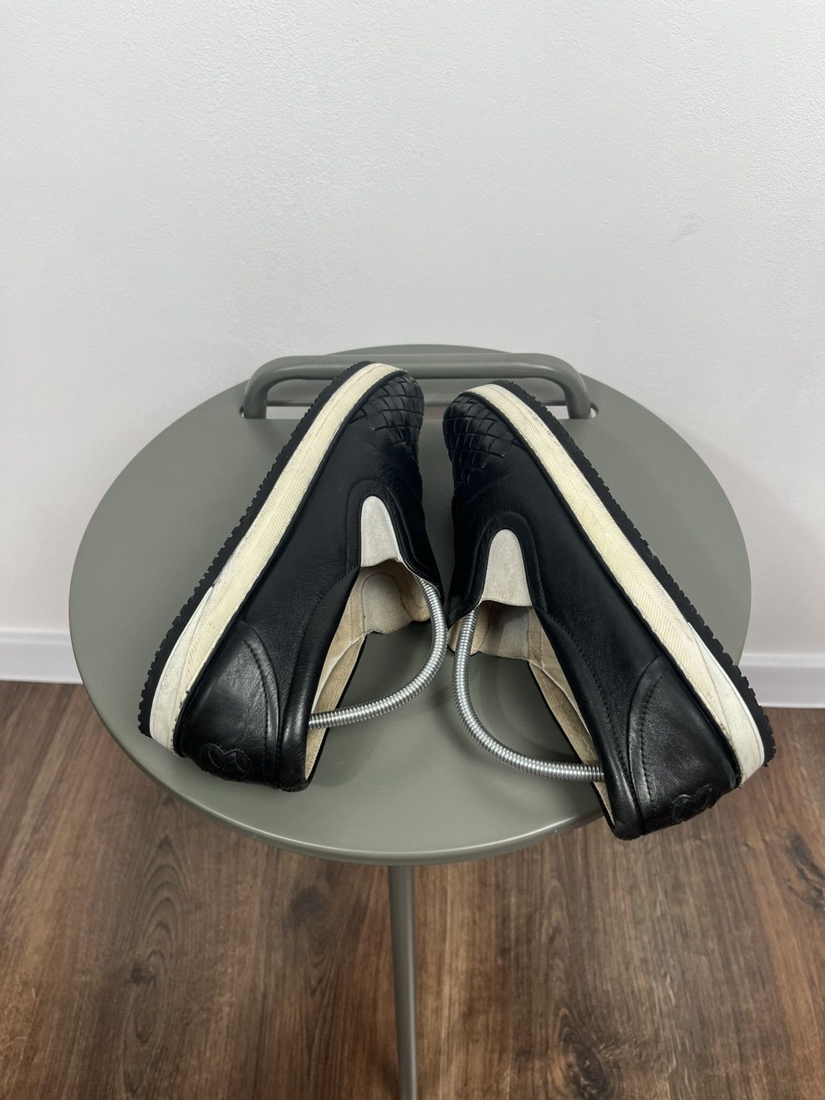 Bottega Veneta Bottega Veneta Black Woven Leather Slip-On Loafers Size 38.5 Size US 7.5 / IT 37.5 - 11 Thumbnail
