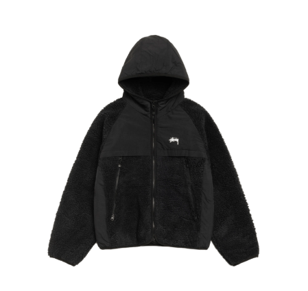 Stussy Stüssy Sherpa Paneled Hooded Jacket Black • M Size US M / EU 48-50 / 2 - 1 Thumbnail