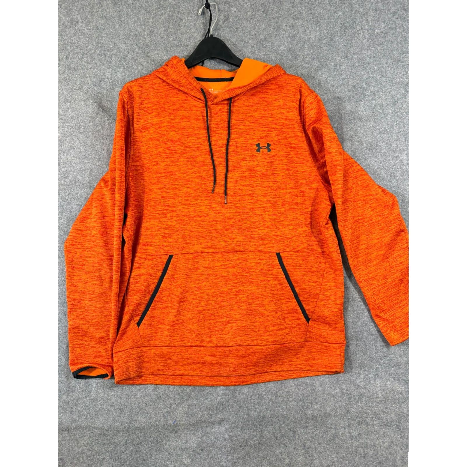 Under Armour Under Armour Hooded Sweatshirt Mens L Orange Fleece Coldgear Loose Drawstring Pullover Pockets Logo Size US L / EU 52-54 / 3 - 3 Thumbnail