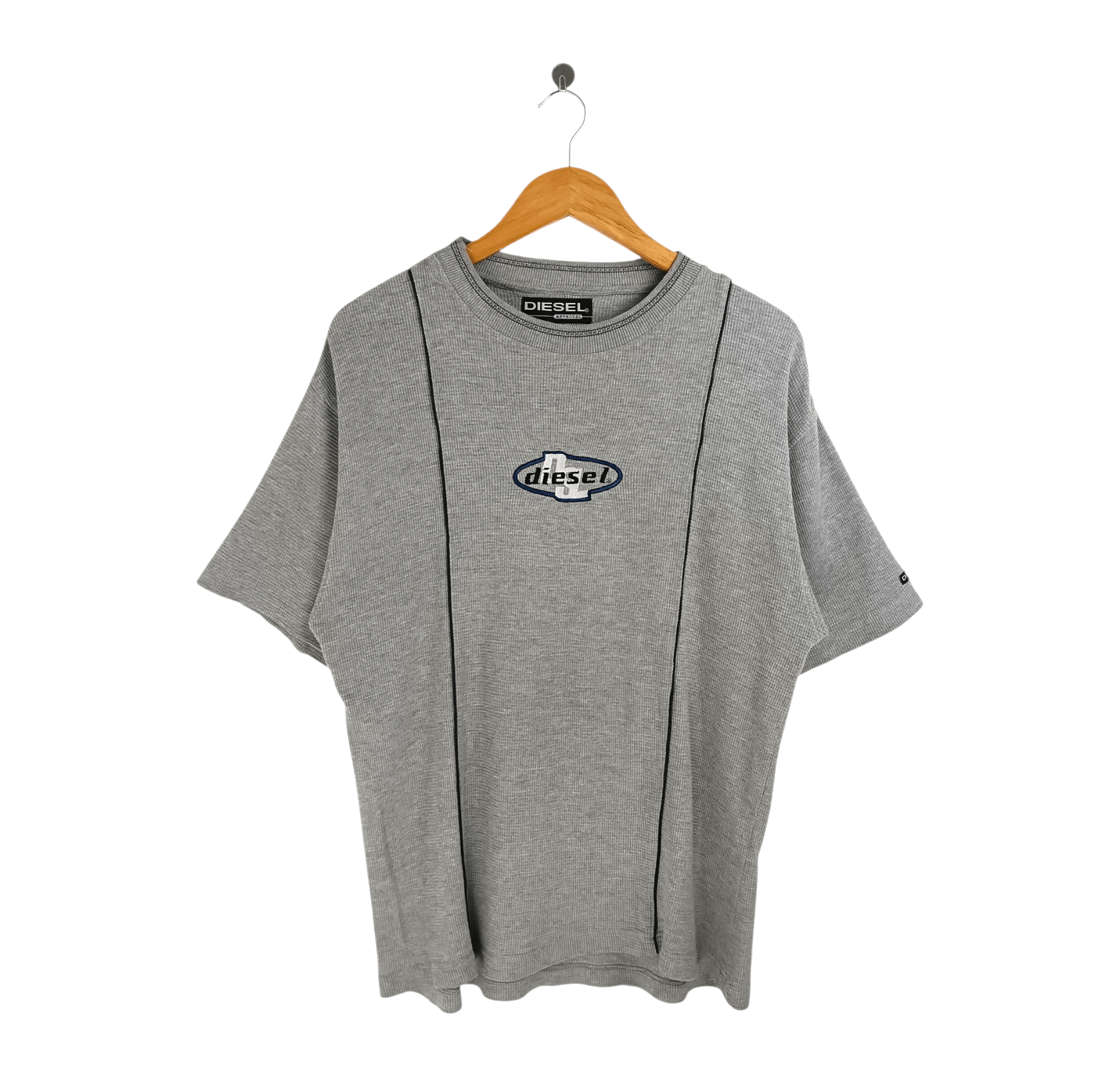 Vintage VINTAGE 2000s DIE-SEL WAFFLE KNIT EMBROID LOGO Y2K VERY RARE Size US L / EU 52-54 / 3 - 1 Thumbnail
