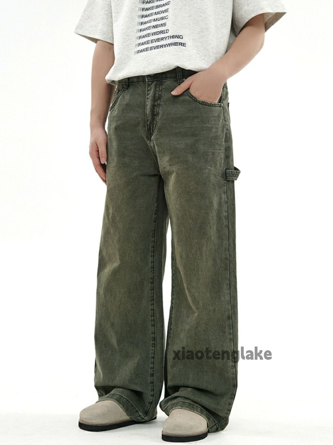 Jean × Vintage washed faded cleanfit skate hiphop baggy cargo jeans Size US 32 / EU 48 - 3 Thumbnail