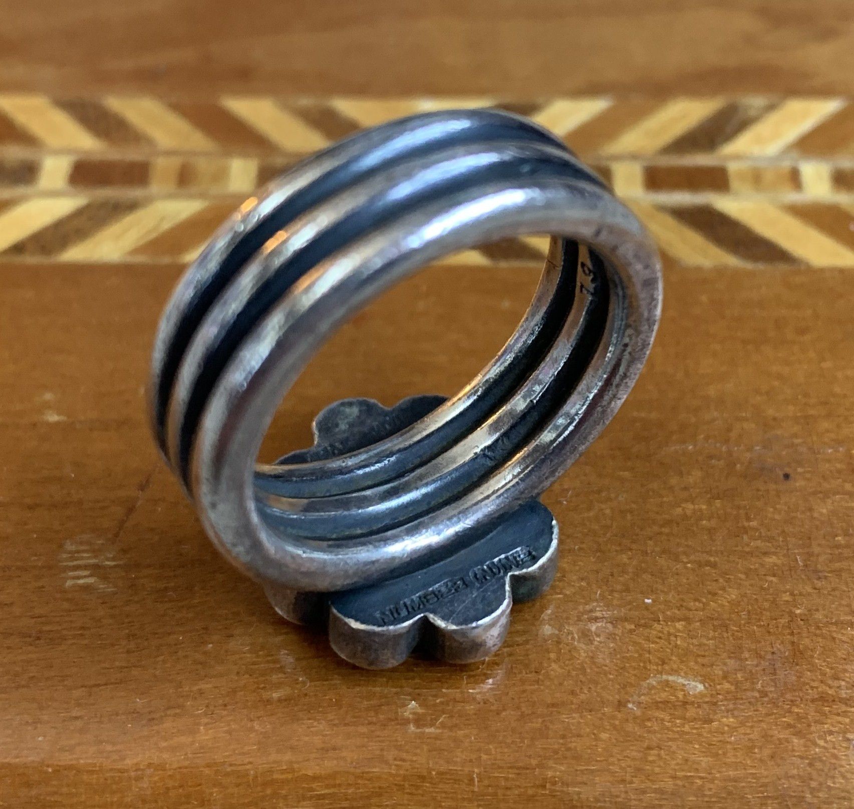Number (N)ine 2003 Number (N)ine Ruby Studded Silver Ring Size ONE SIZE - 8 Thumbnail