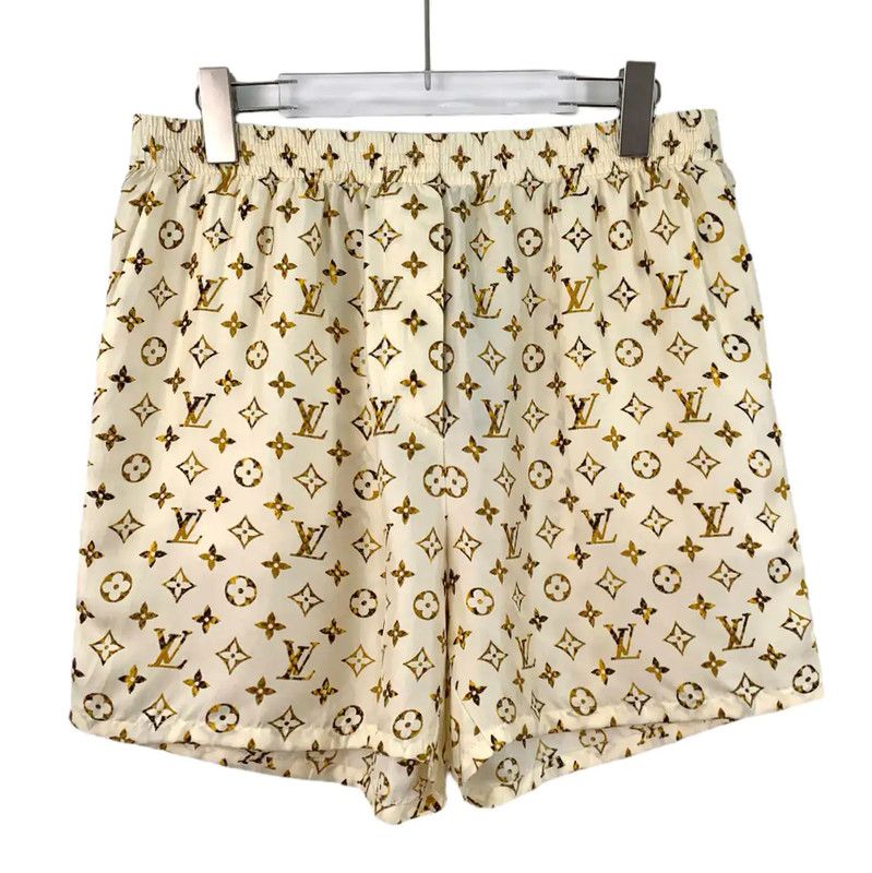 Louis Vuitton Louis Vuitton Beige Silk XXS Women's Shorts 0089 Size 22" - 1 Thumbnail