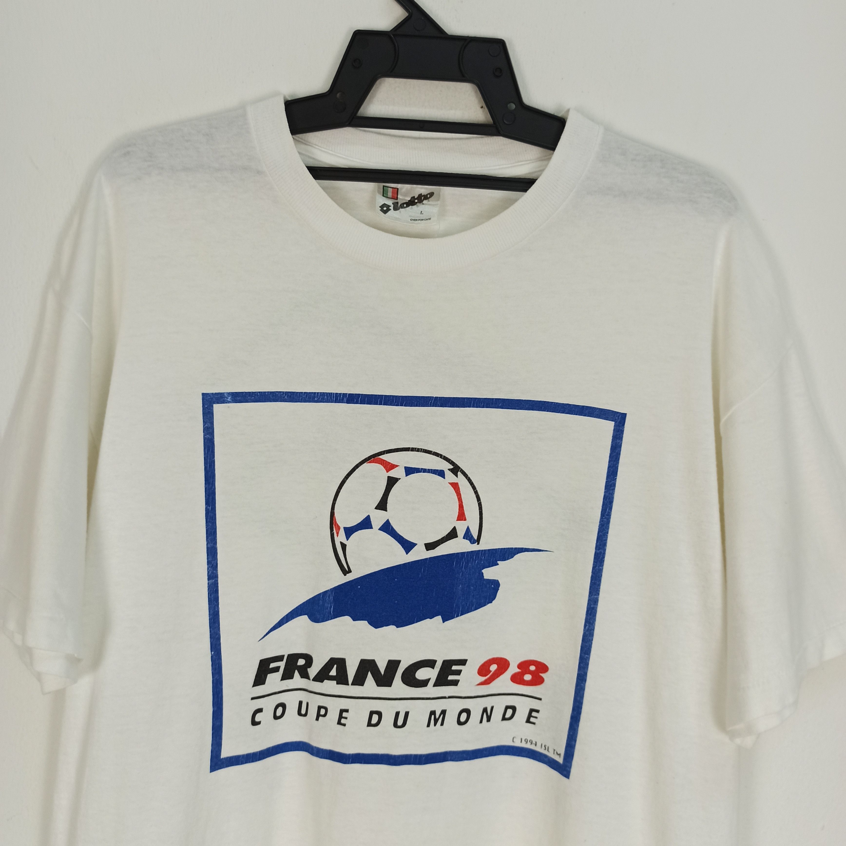 Lotto Sport Vintage FIFA World Cup France 98 Promo T-shirt Lotto Soccer Size US L / EU 52-54 / 3 - 2 Thumbnail