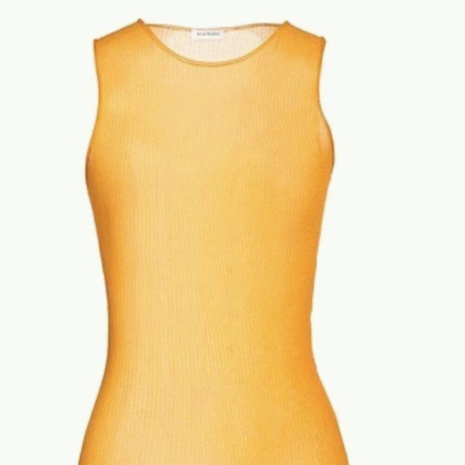 Acne Studios Acne orange asymmetrical sleeveless top S Size S / US 4 / IT 40 - 2 Thumbnail