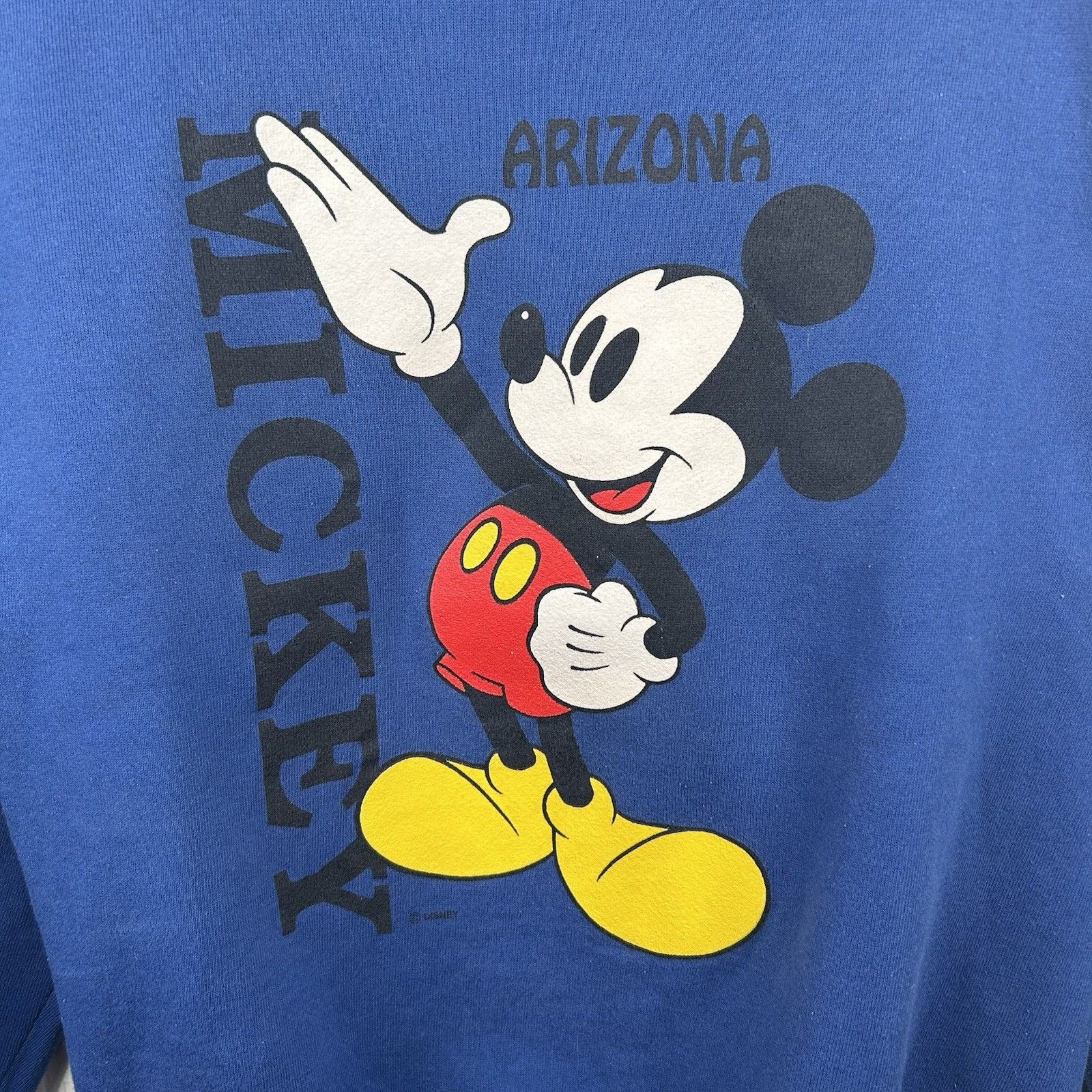 Vintage Vintage 80’s Mickey Mouse “blue” Arizona Crewneck Medium Size US M / EU 48-50 / 2 - 3 Thumbnail