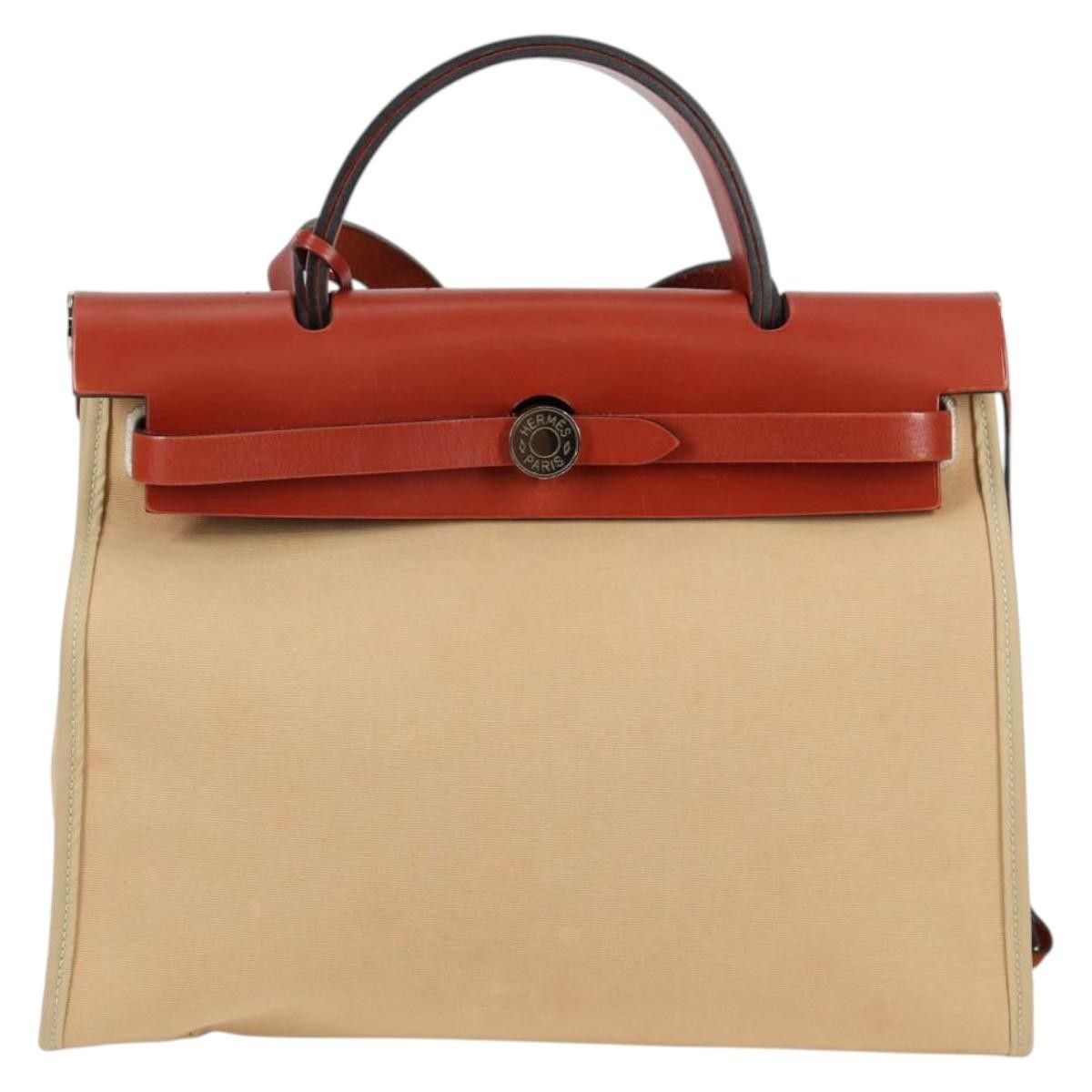 Hermes Hermes Herbag Zip Leather and Toile Size ONE SIZE - 1 Thumbnail