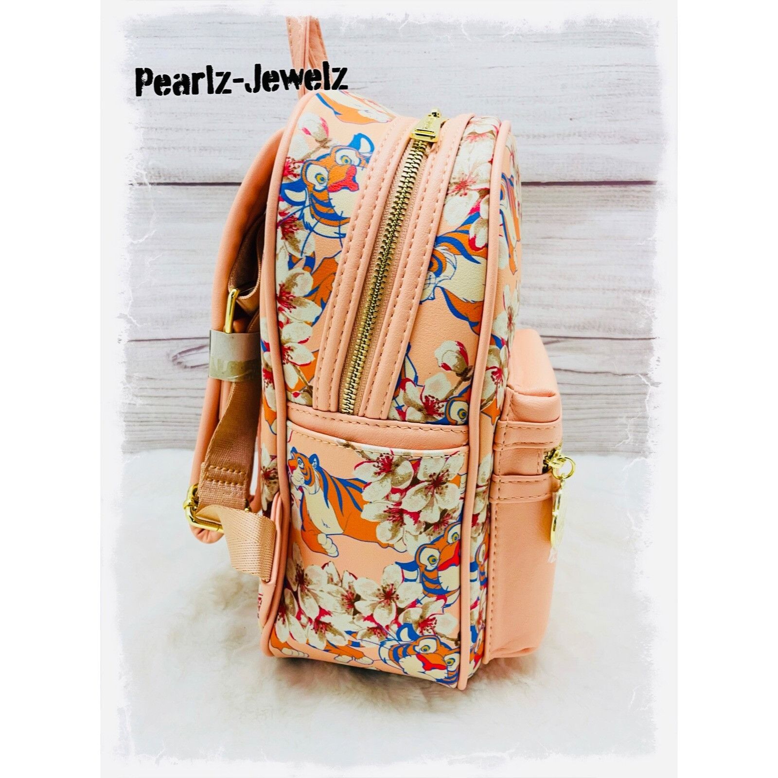 Disney Loungefly Disney Princess Jasmine Aladdin Rajah Floral Pink Size ONE SIZE - 2 Thumbnail