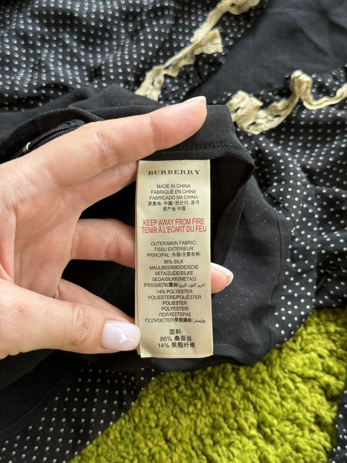 Burberry × Designer Burberry polka dot silk dress Size M / US 6-8 / IT 42-44 - 4 Thumbnail