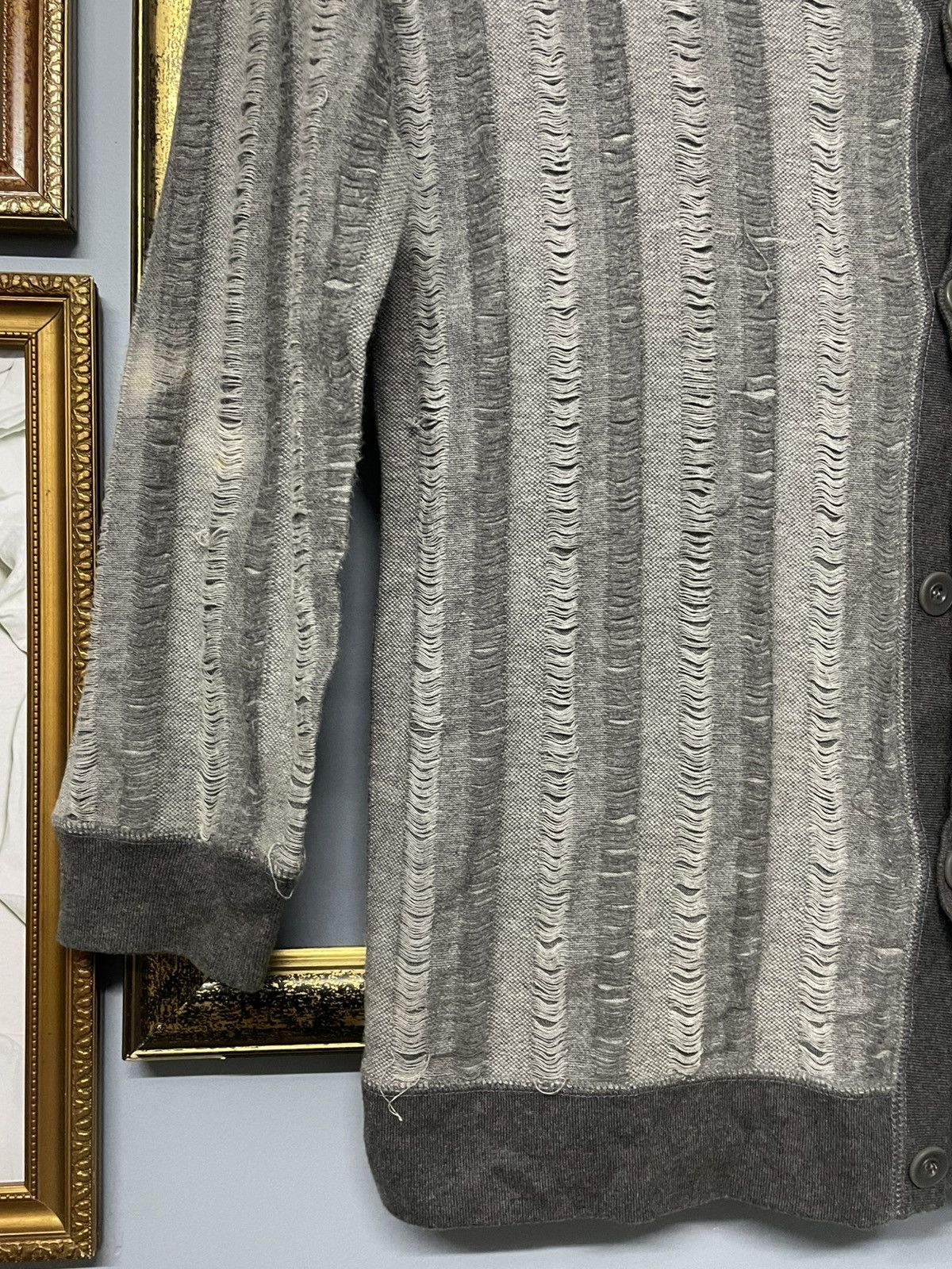 Schlussel Vintage Japan Designer Schlussel Distressed Grunge Cardigan Size US M / EU 48-50 / 2 - 5 Thumbnail