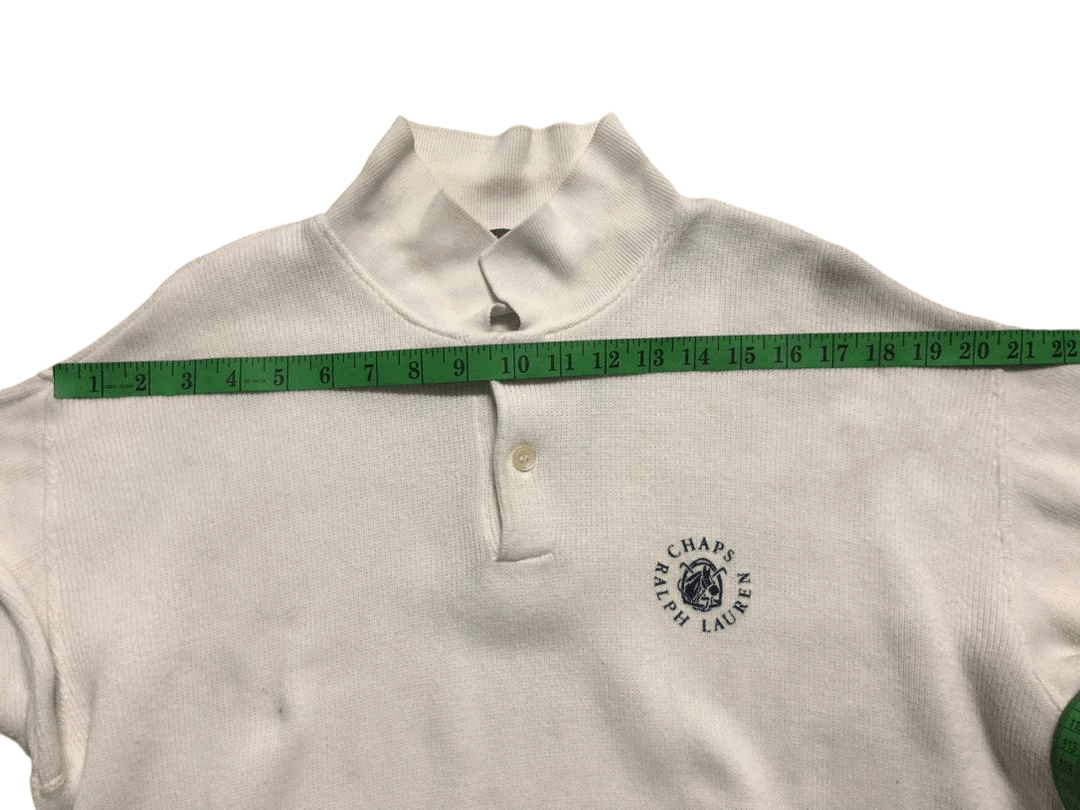 Chaps Ralph Lauren Vintage Chaps Ralph Lauren Collared Half Button Sweater Size US L / EU 52-54 / 3 - 20 Thumbnail