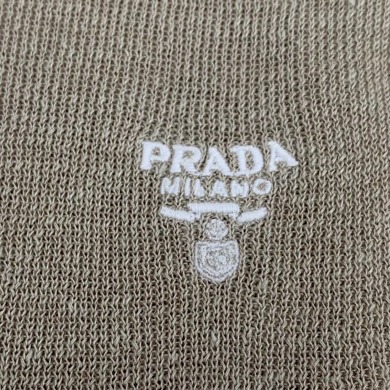 Prada Prada 22 brown logo letter print round-neck sleeveless lin Size XS / US 0-2 / IT 36-38 - 5 Thumbnail