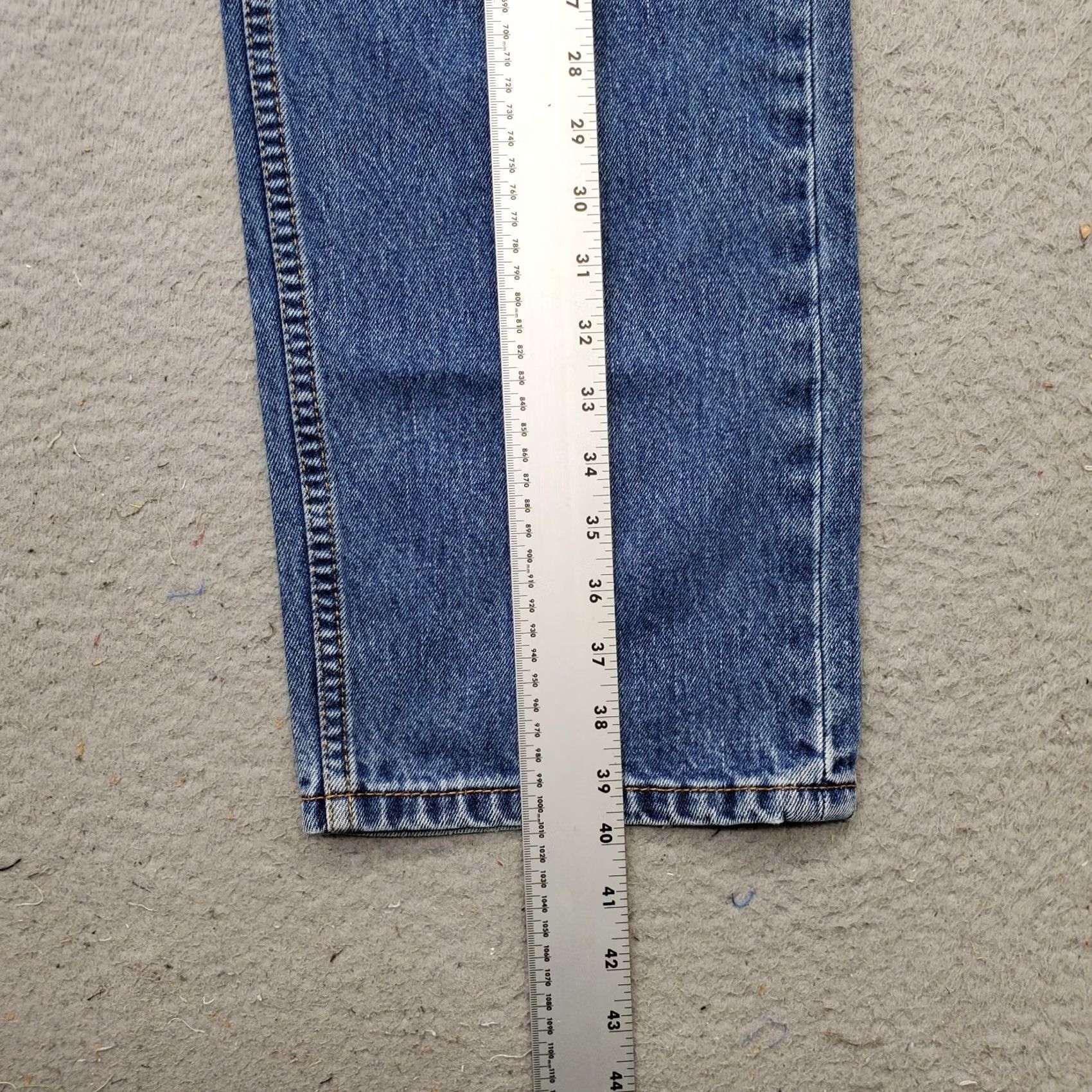 Levi's Levi's 505 Wide Leg Jeans Mens 38/30 Blue Denim Cotton Red Tab Arcuate Pocket Shirt Size US 38 / EU 54 - 3 Thumbnail