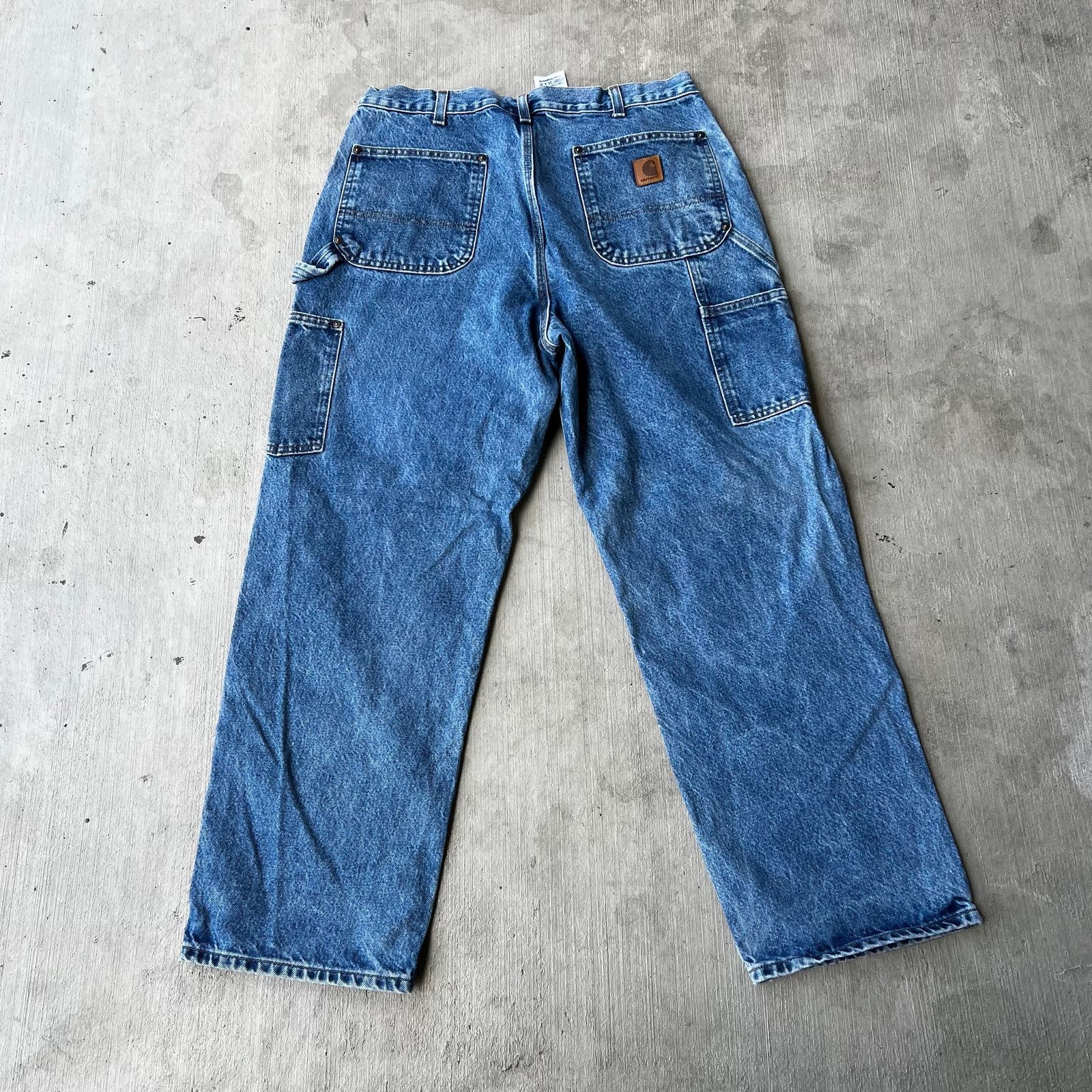 Carhartt × Vintage Carhartt blue denim double knee work wear carpenter pants Size US 32 / EU 48 - 5 Thumbnail