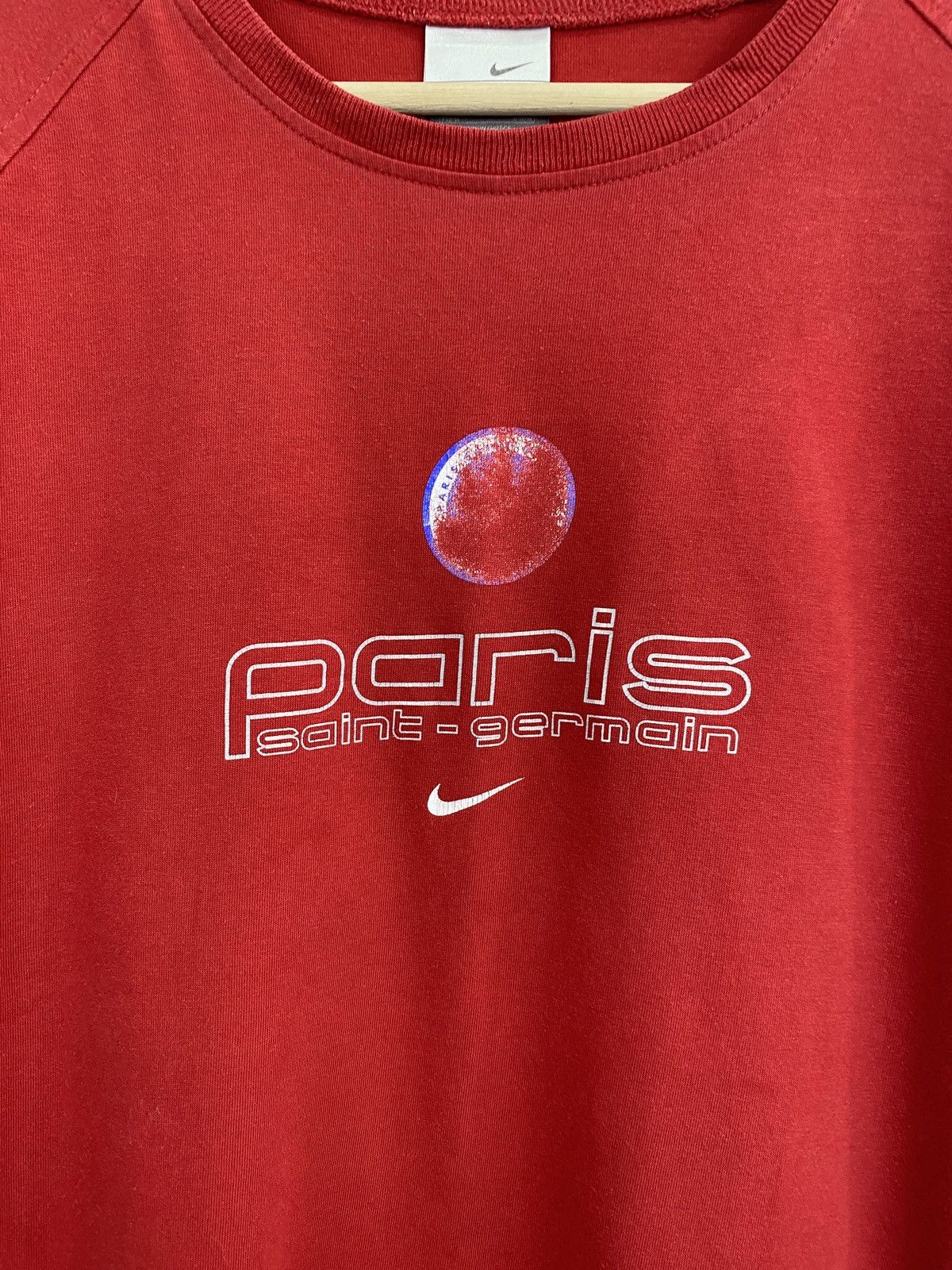 Nike 🇫🇷 Vintage 90s Nike PSG Paris Saint Germain T-Shirt Rare Y2K Size US L / EU 52-54 / 3 - 4 Thumbnail