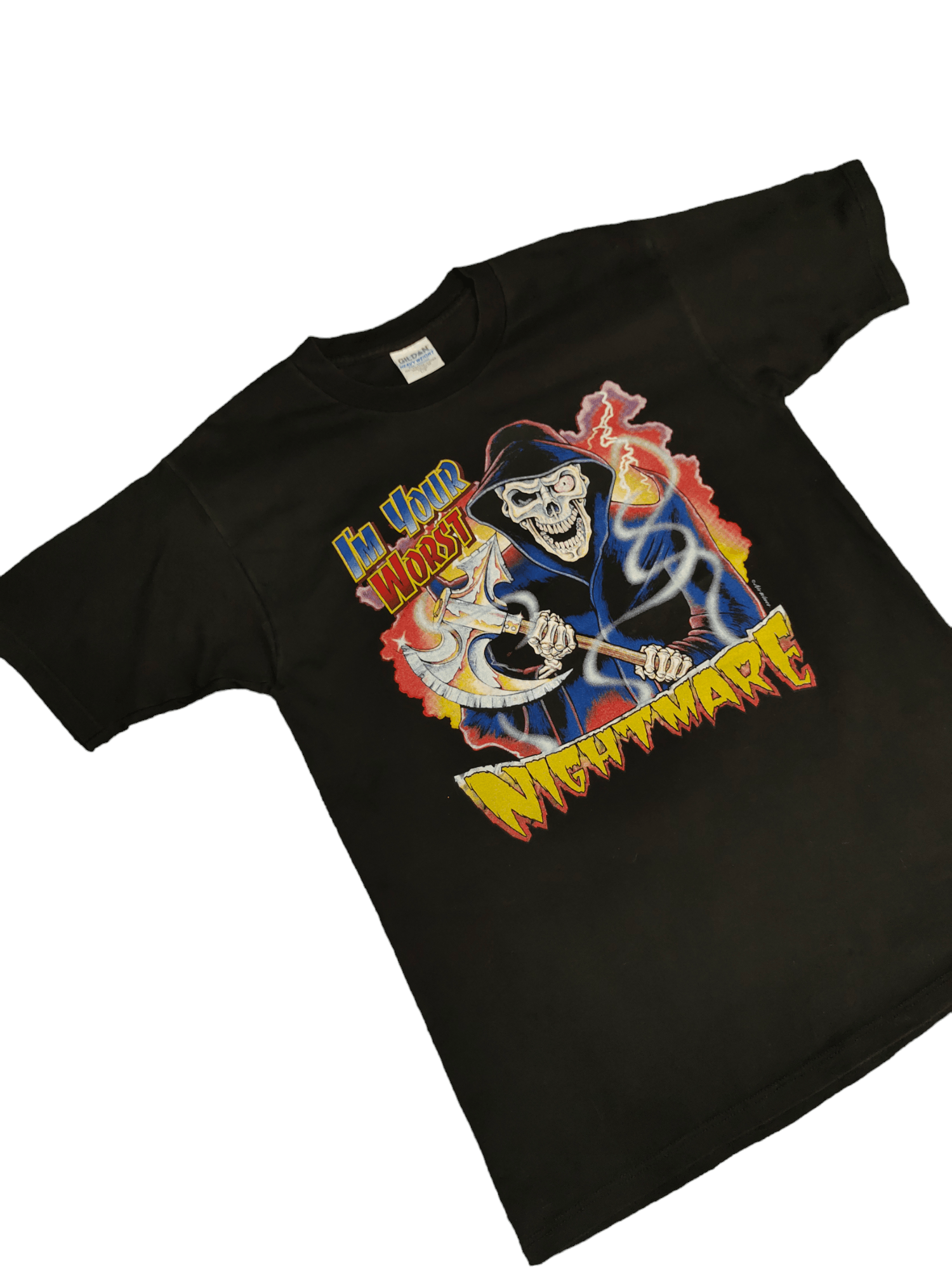 Vintage Vintage I Am Your Worst Nightmare Artwork By Air Waves Tee Size US L / EU 52-54 / 3 - 4 Thumbnail