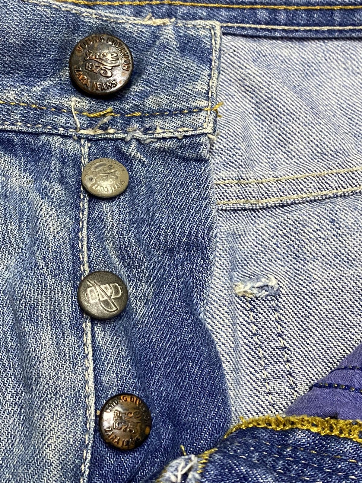Rhude × Zara Vintage Zara Jeans 1975 Faded Distressed Size US 31 - 9 Thumbnail