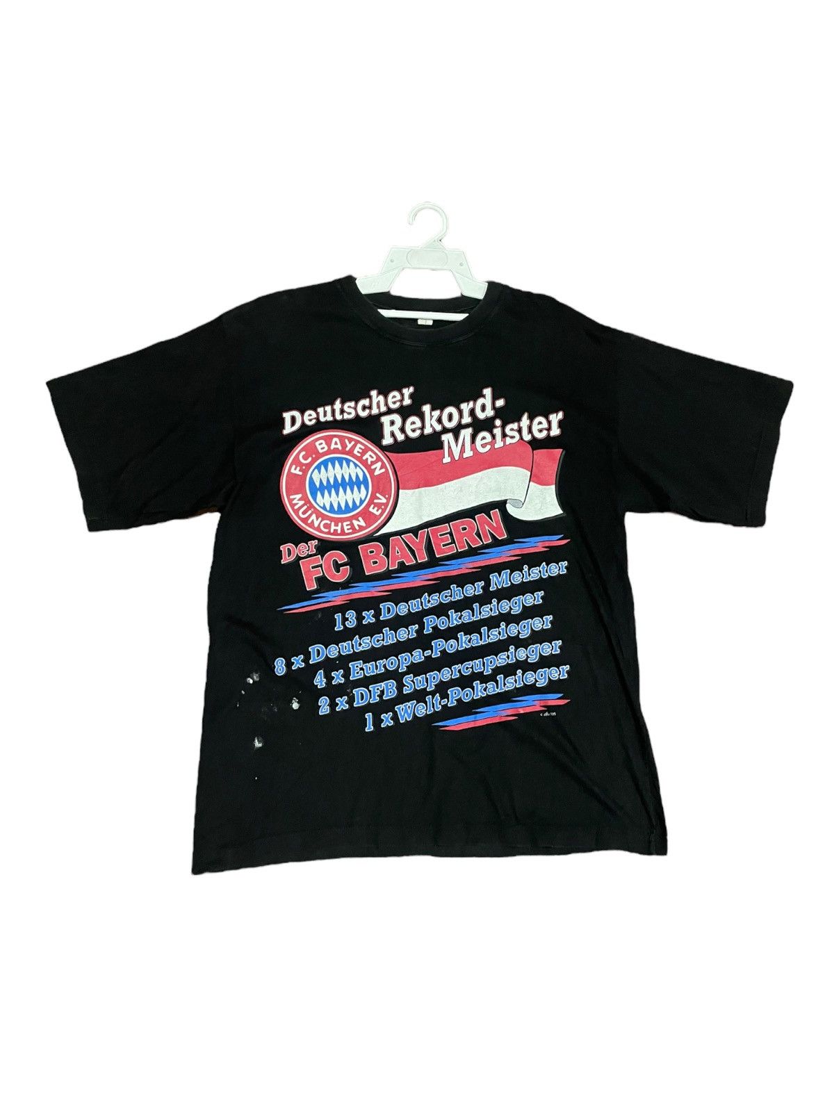 Other 90s Bayern Munchen Tour Distressed Glued Tee Size US L / EU 52-54 / 3 - 7 Thumbnail