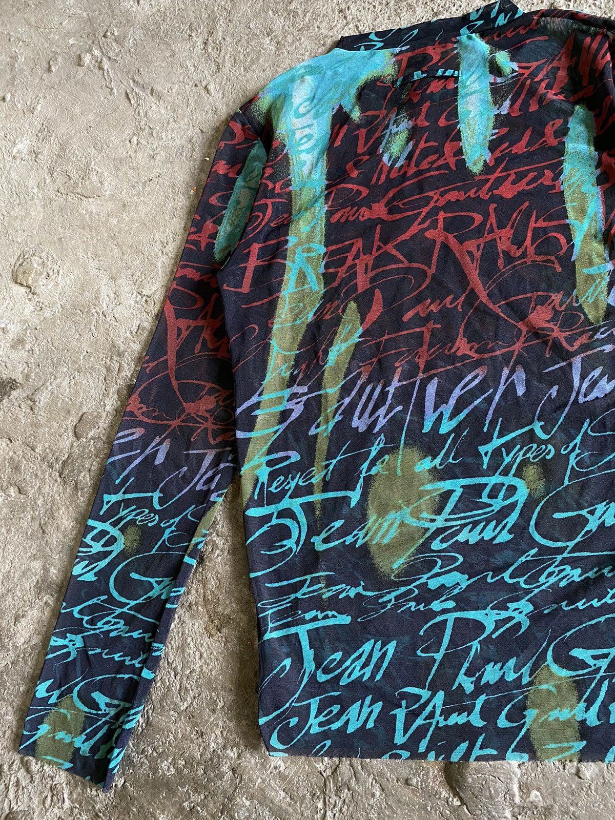 Jean Paul Gaultier Jean Paul Gaultier AW’97 “Fight Racism” Mesh Top Size US M / EU 48-50 / 2 - 9 Thumbnail