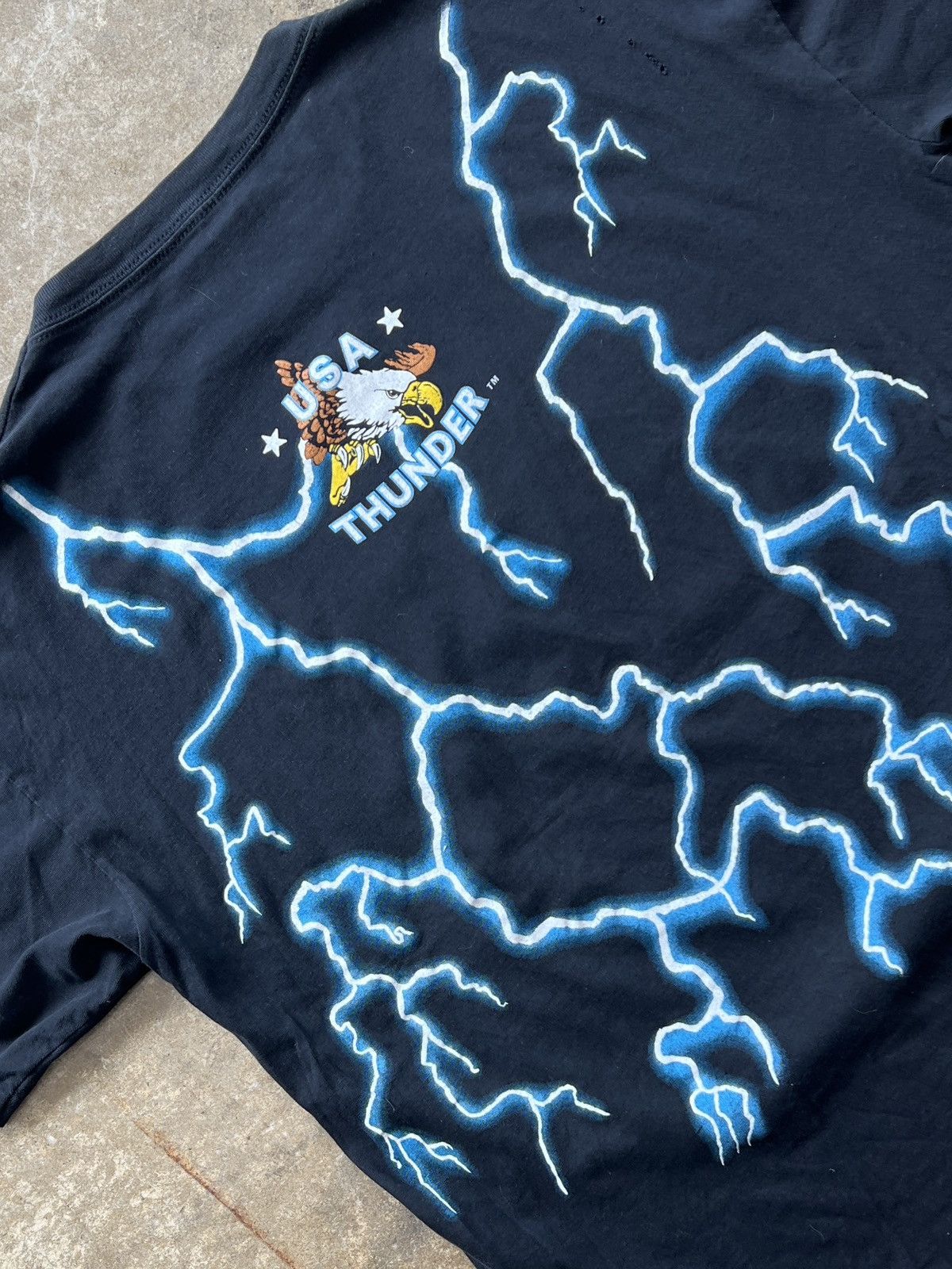 Harley Davidson Vintage American Thunder USA Native Lightning Tee XXL Size US XXL / EU 58 / 5 - 4 Thumbnail