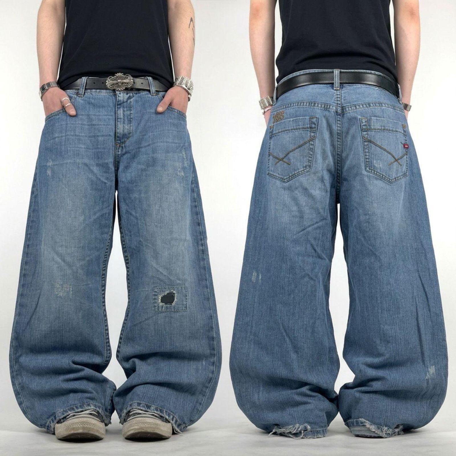 Vintage y2k quiksilver grunge archive baggy wide leg jeans