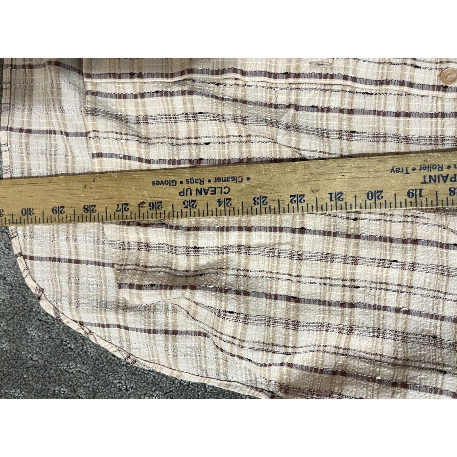 Calvin Klein CALVIN KLEIN Women’s Button-Up Shirt Plaid Beige XS Regular Size Viscose Long Sleeve Casual Blouse Womens Size XS / US 0-2 / IT 36-38 - 6 Thumbnail