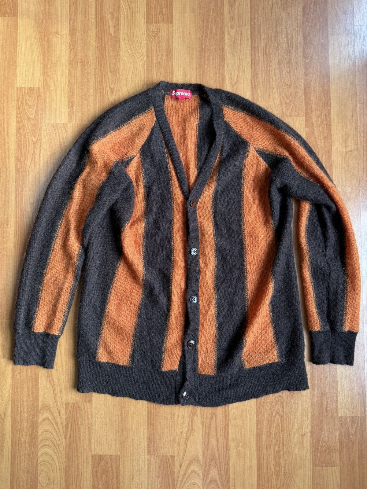 Supreme Supreme Striped Mohair Cardigan | Grailed