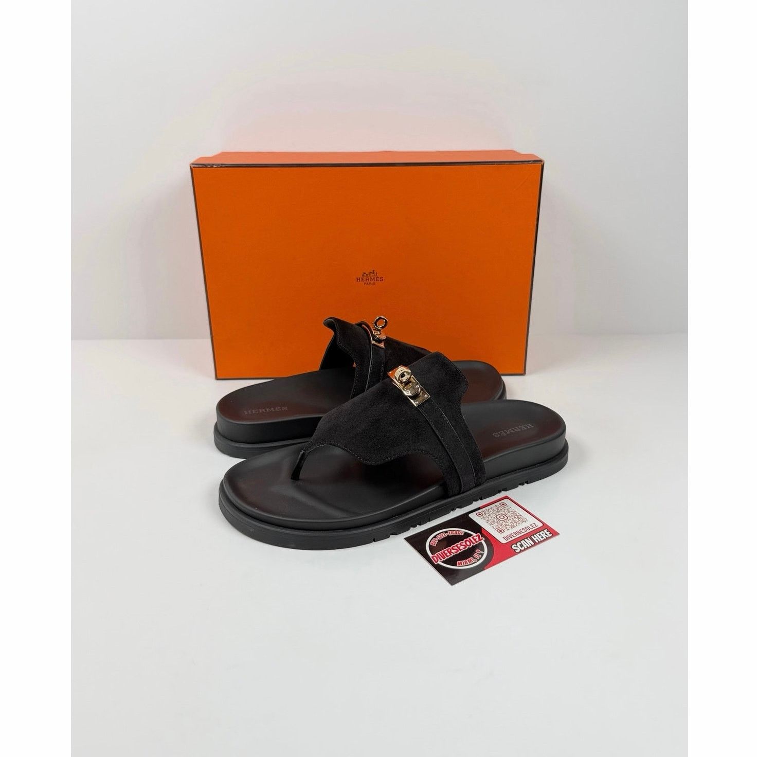 Hermes Size 39EU/9 - Hermes Empire Suede Sandals TRIED ON! Size US 9 / IT 39 - 1 Thumbnail