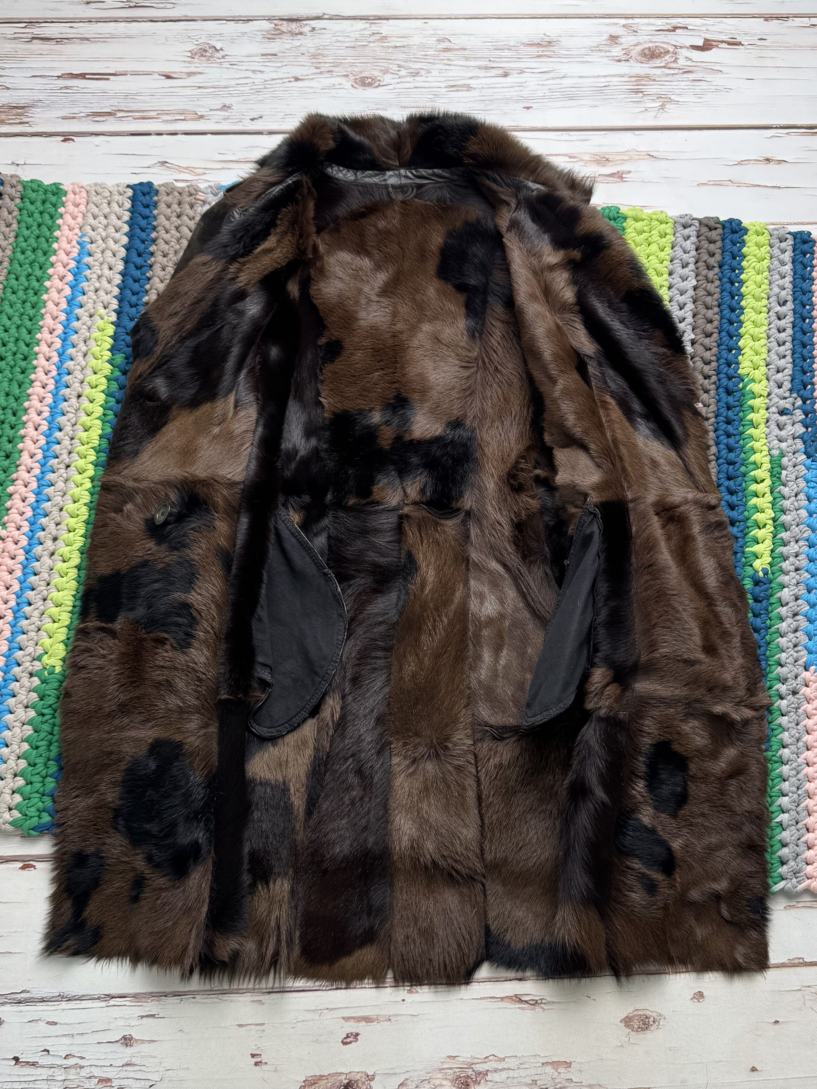 Vintage Vintage Real Leather&Fur Coat With Belt (D15)(D10) Size S / US 4 / IT 40 - 9 Thumbnail