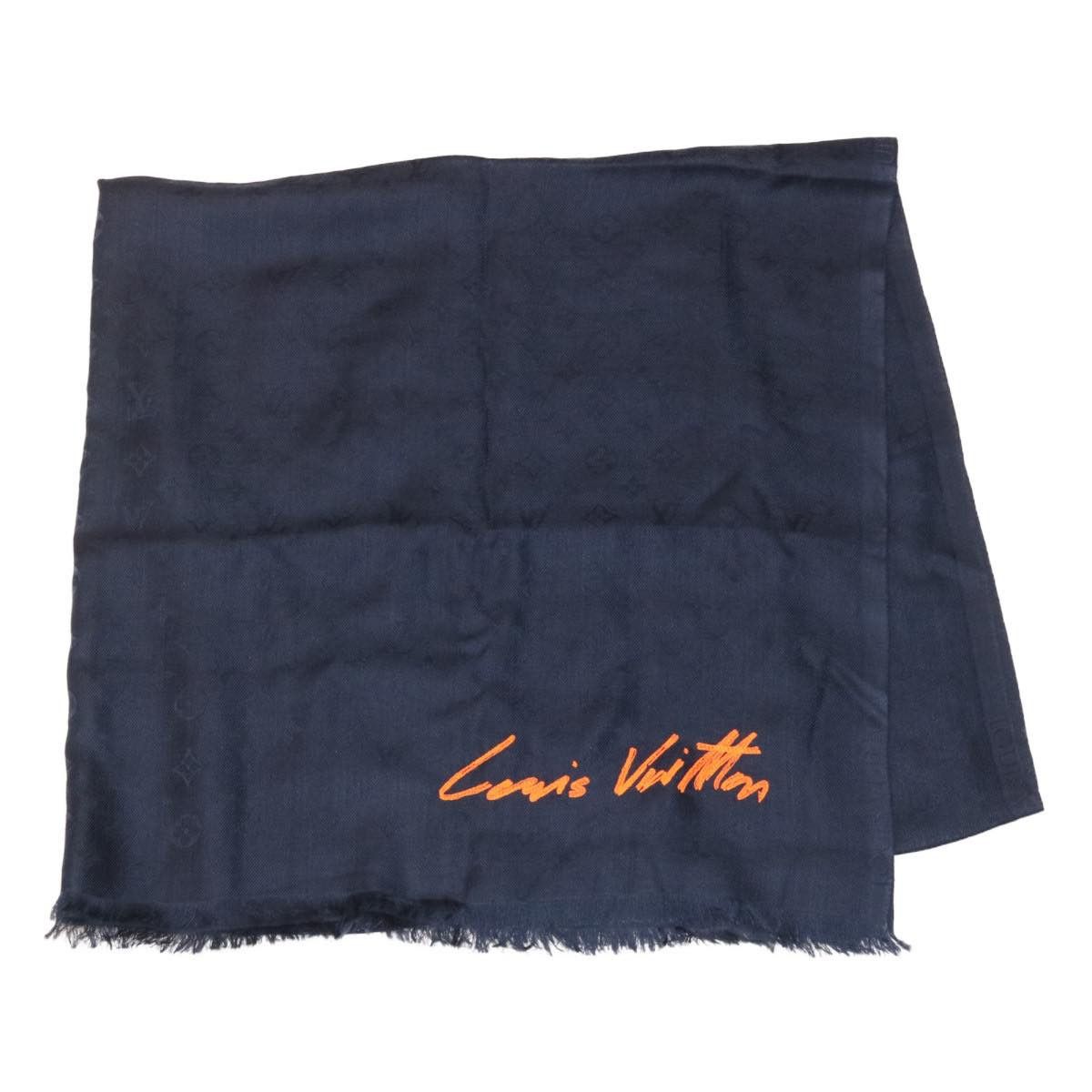 image of Louis Vuitton Couverture Agenda Fonctionnel Pm Scarf in Navy, Women's