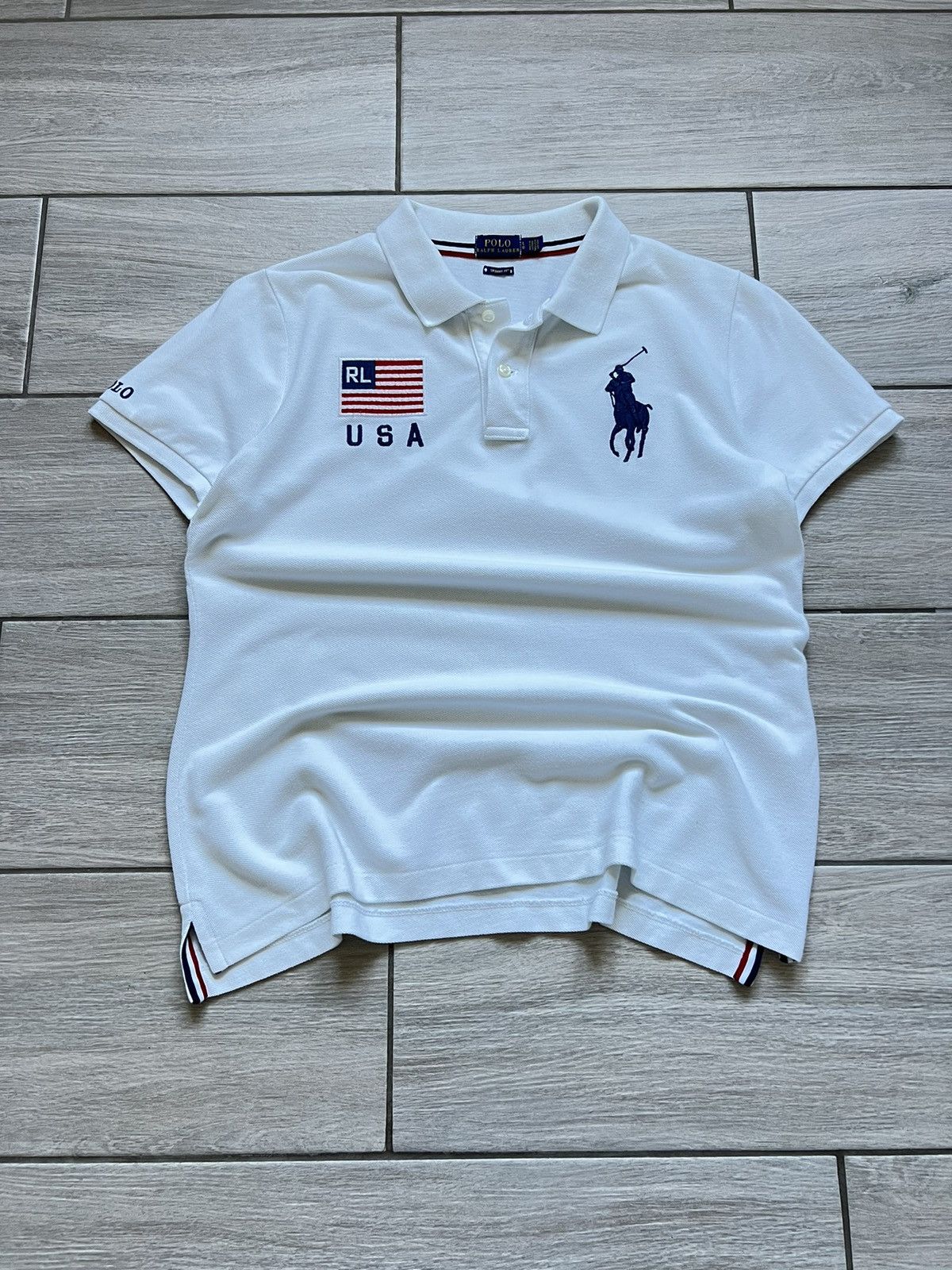 Ralph Lauren 🇺🇸 USA 90S Vintage Polo Ralph Lauren Rugby T-Shirt L Women Size US S / EU 44-46 / 1 - 5 Thumbnail