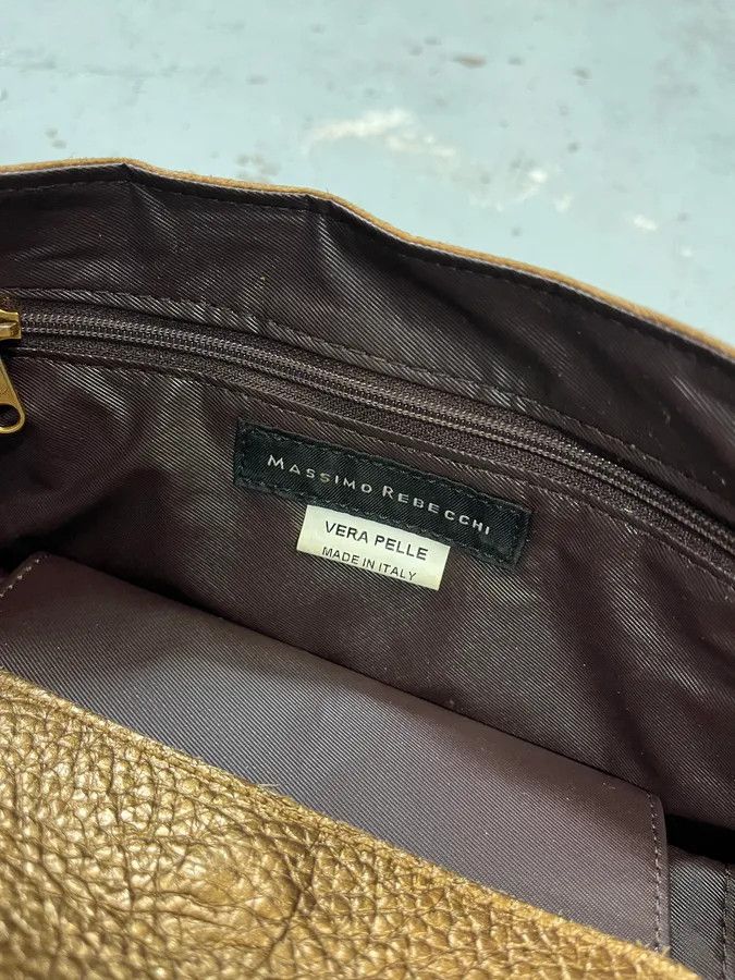 Vintage Massimo Rebecchi Strapes Bronze Gold Leather Bag Size ONE SIZE - 10 Thumbnail